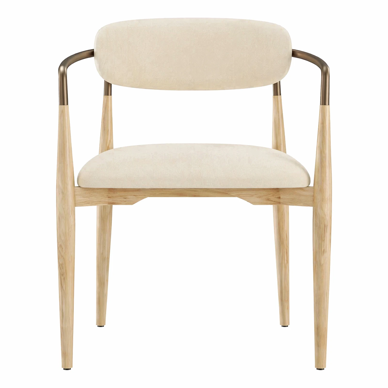 Modern Dining Chair with Upholstered Seat and Backrest