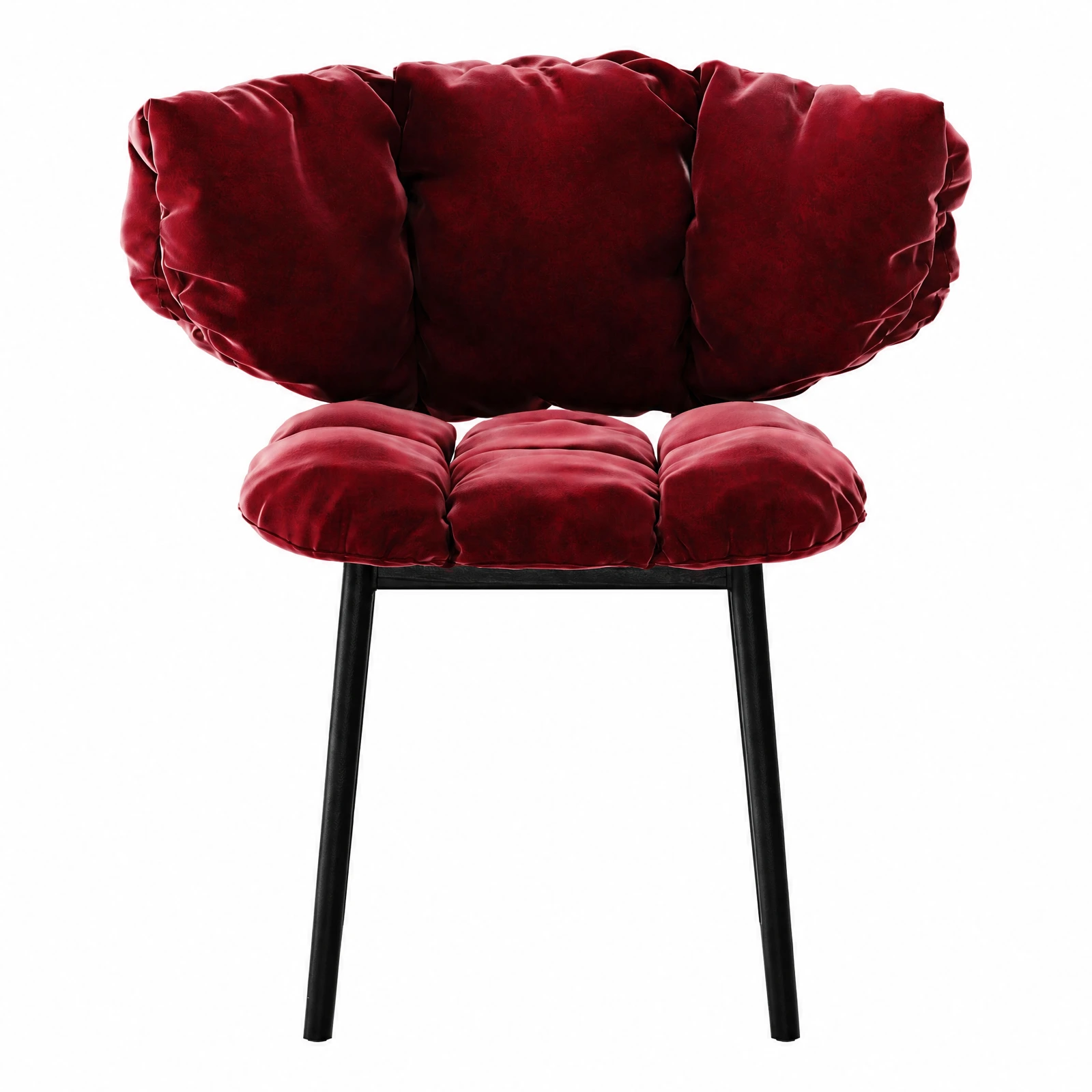Modern Red Velvet Dining Chair