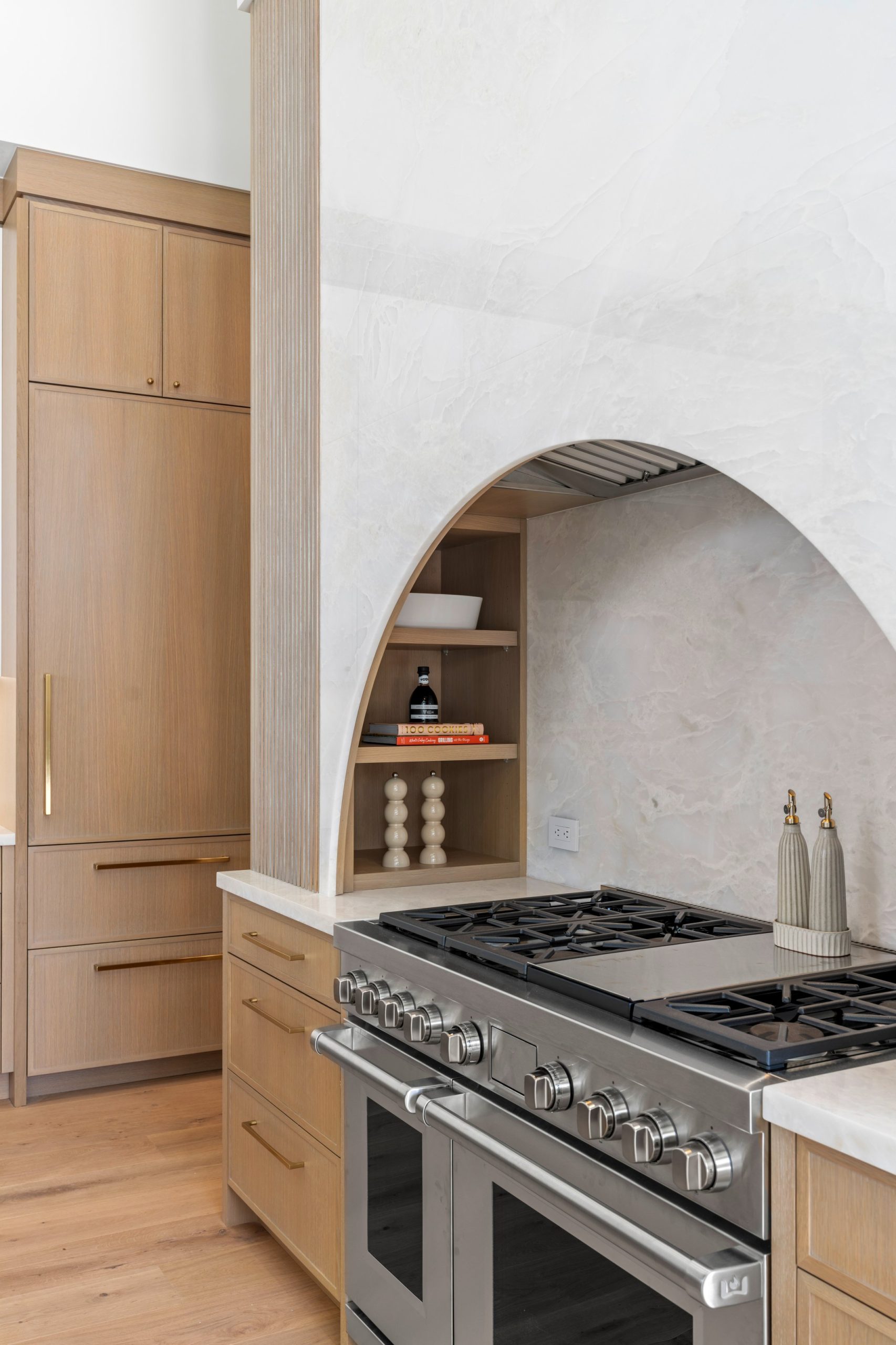 Aged Cedar Cerused Contemporary Kitchen