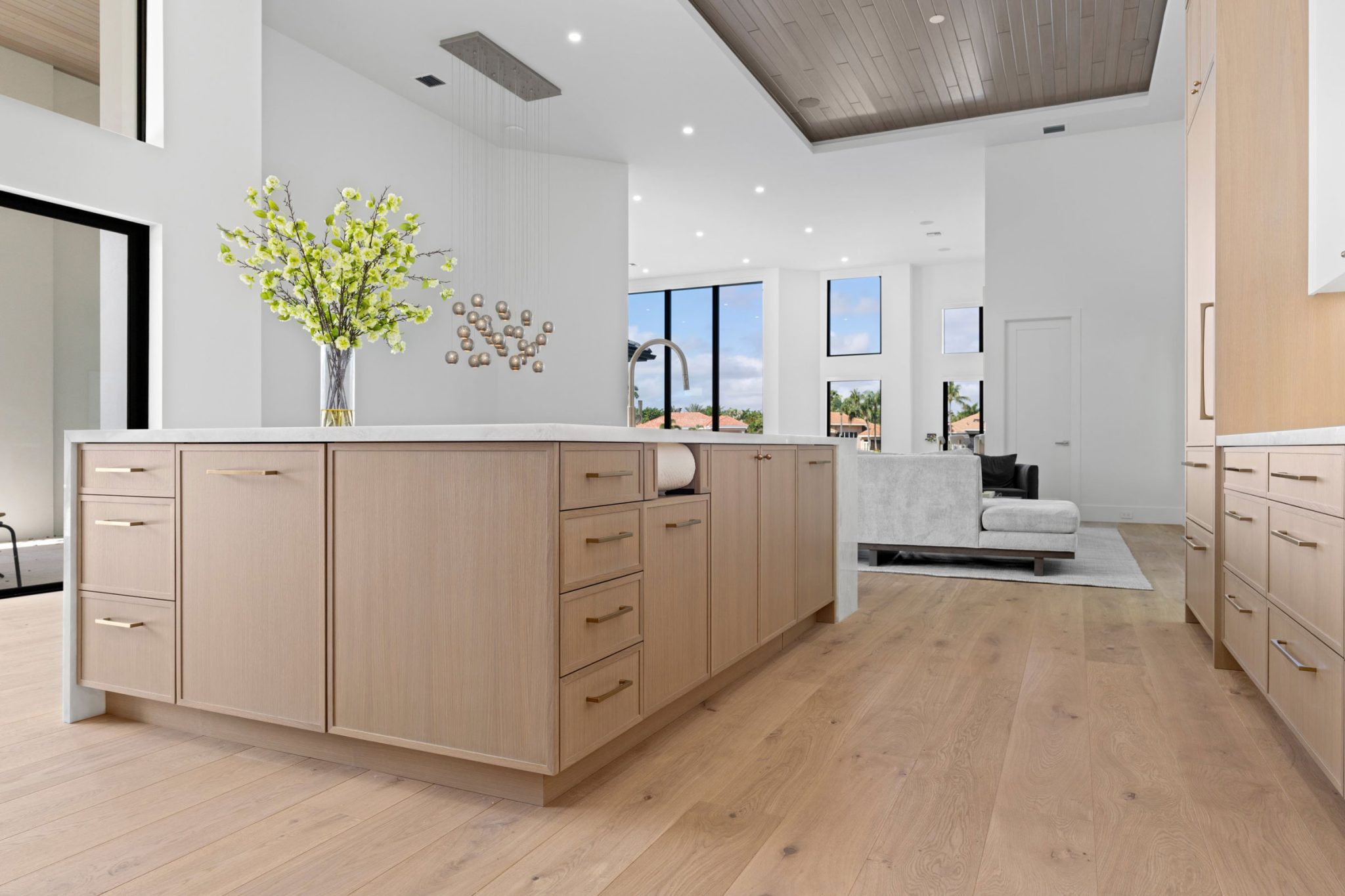 Aged Cedar Cerused Contemporary Kitchen