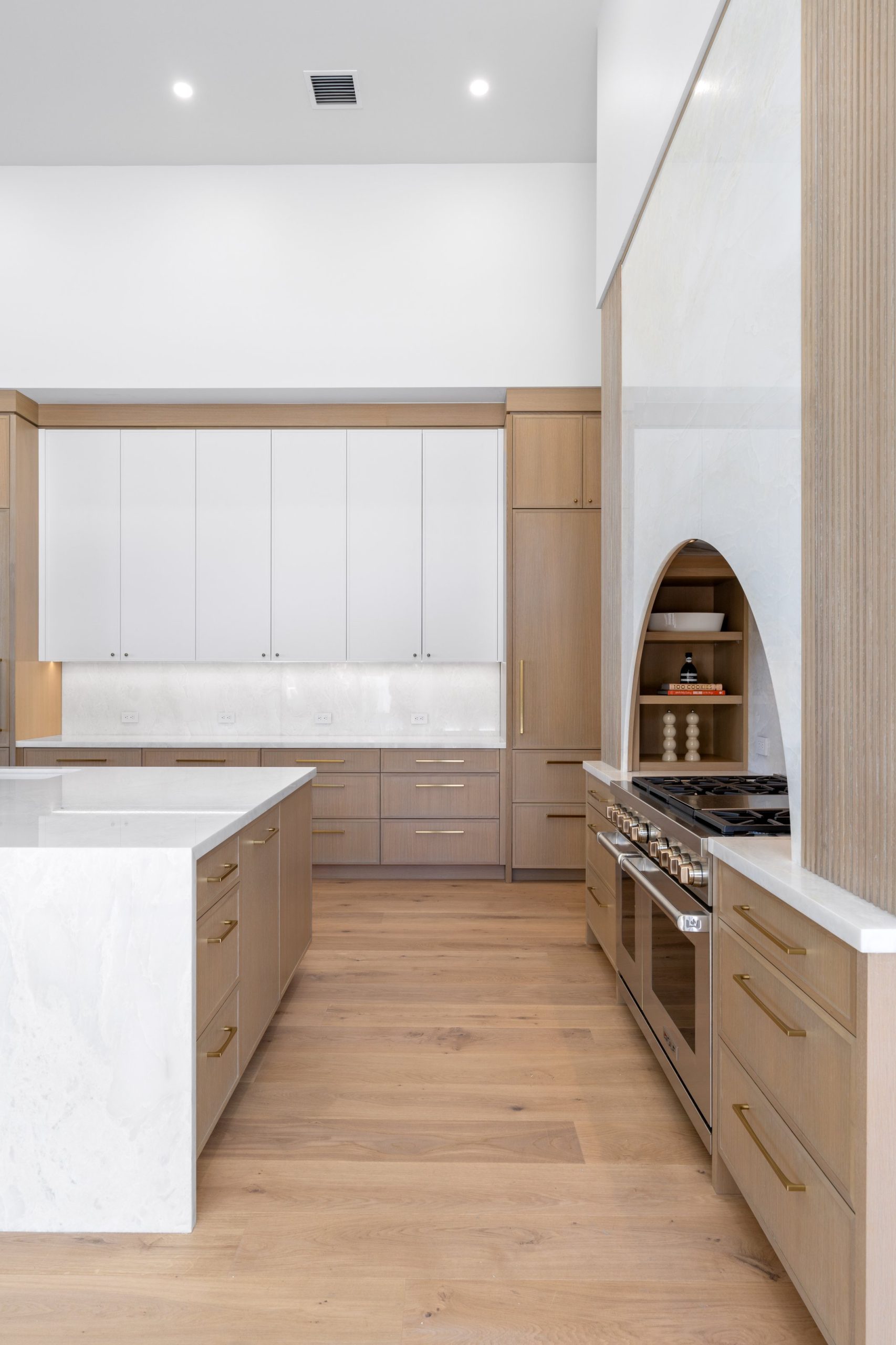 Aged Cedar Cerused Contemporary Kitchen