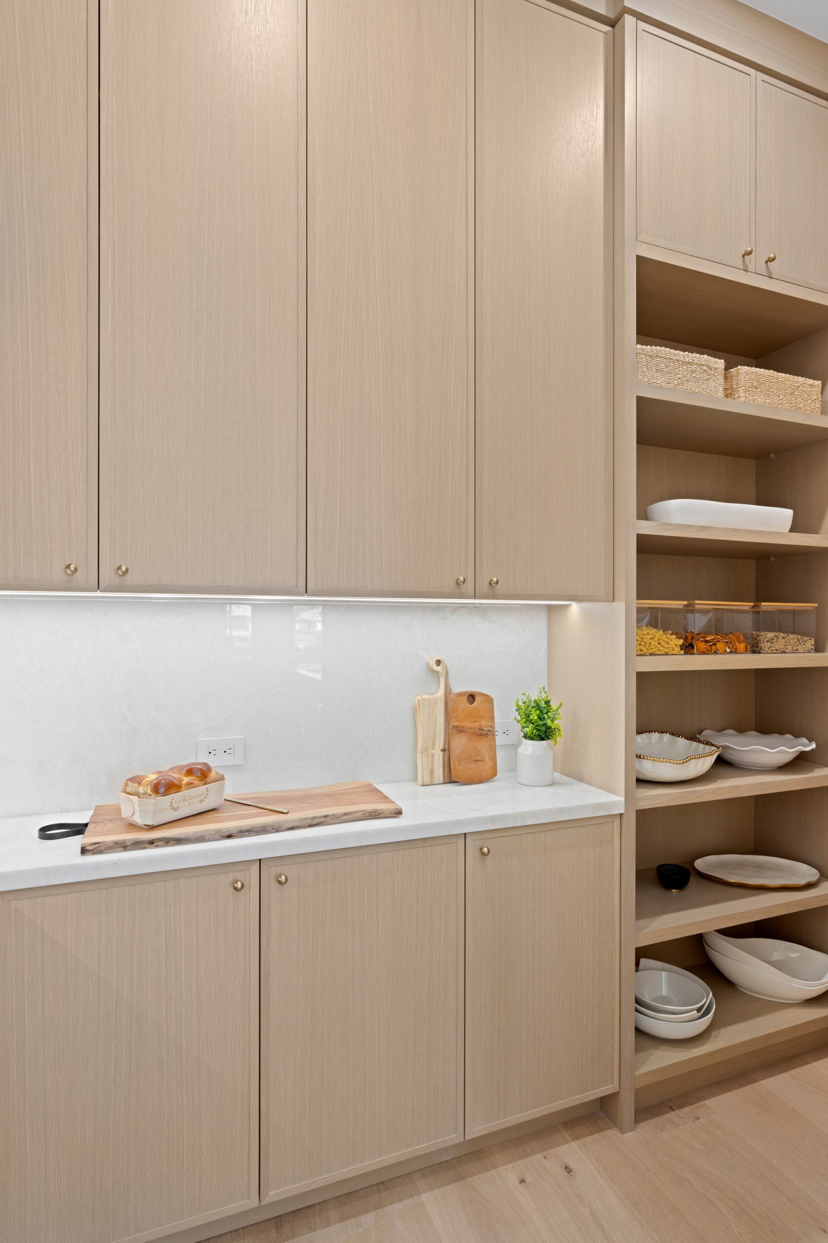 Aged Cedar Cerused Contemporary Kitchen