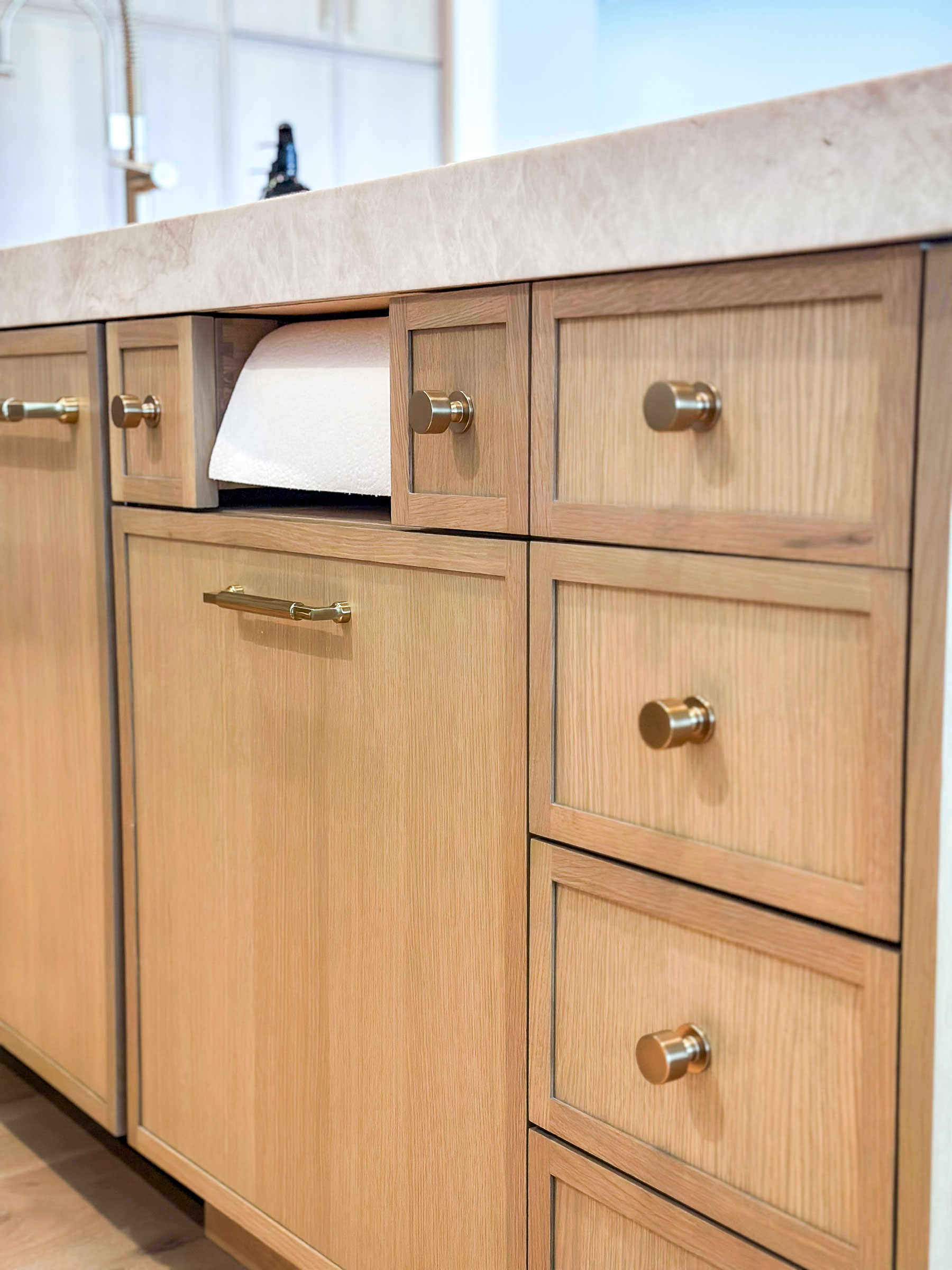 Aged Cedar Rift Cut Oak Kitchen