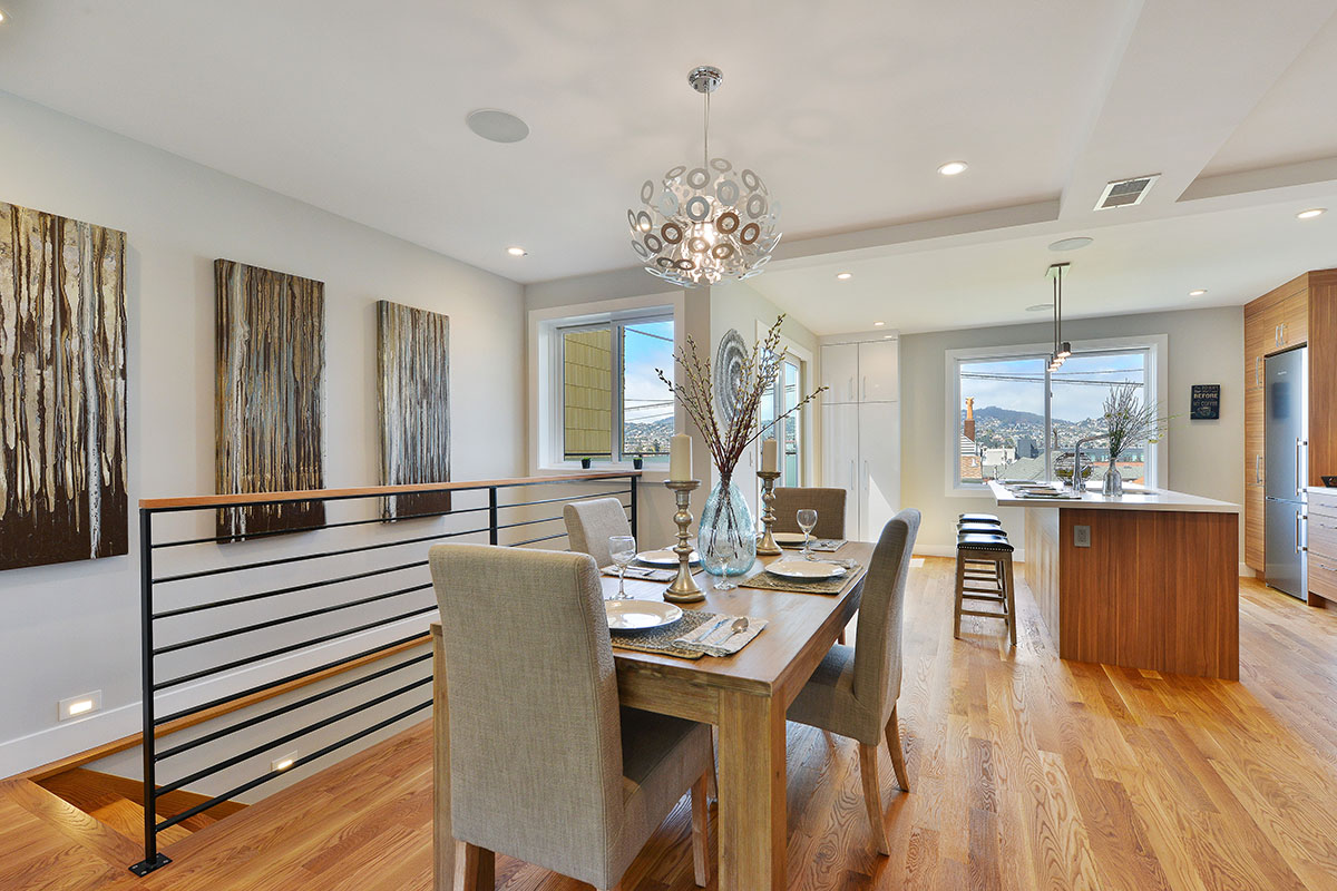 Arizona Cypress Kitchen with Gloss White Wall Cabinets