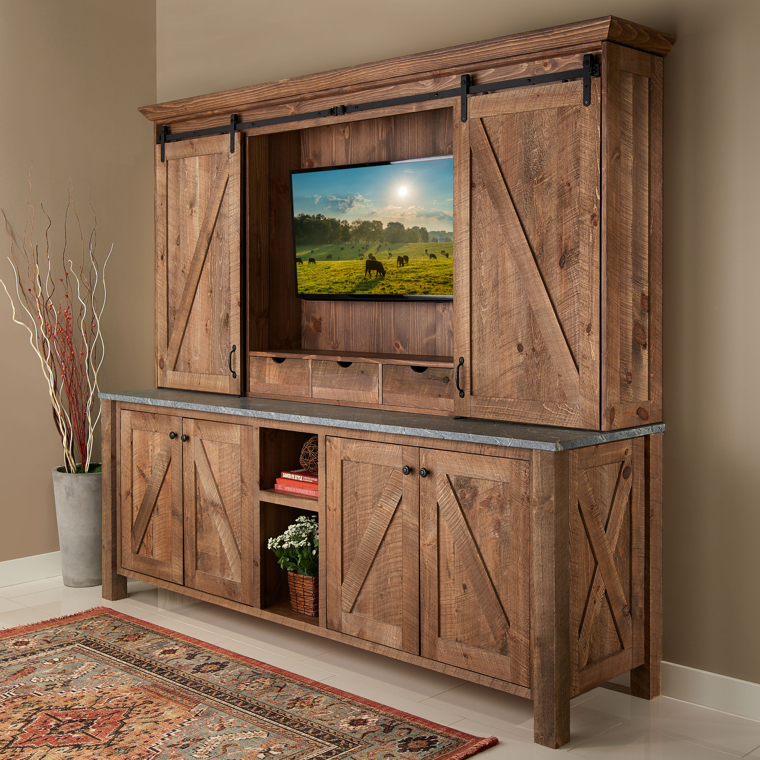 Barn Board Entertainment Center