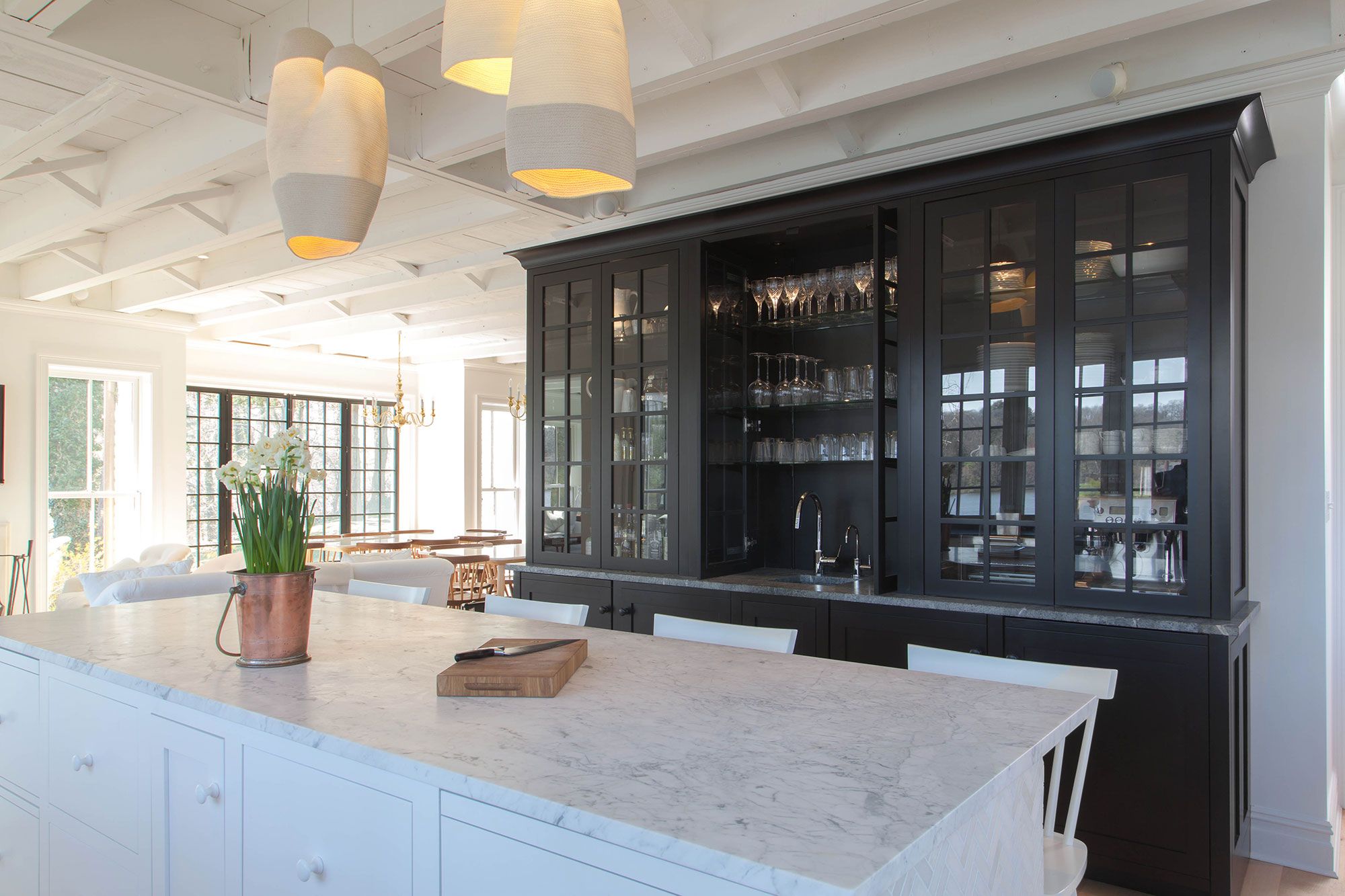 Black and White Shaker Farmhouse Kitchen