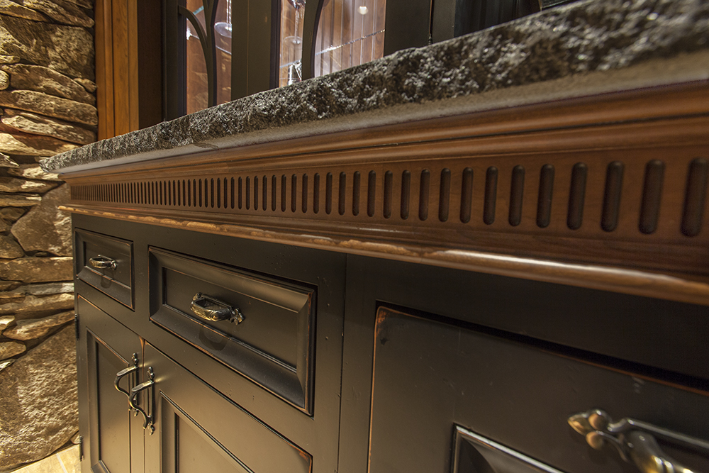 Black Custom Inset Basement Cabinets