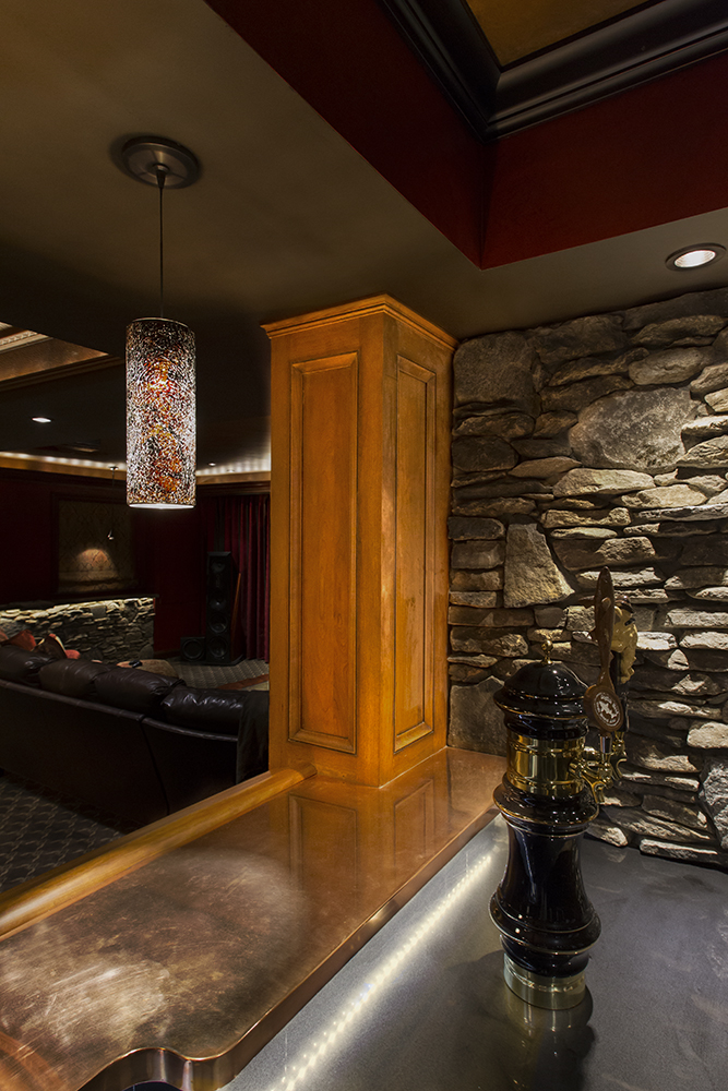 Black Custom Inset Basement Cabinets