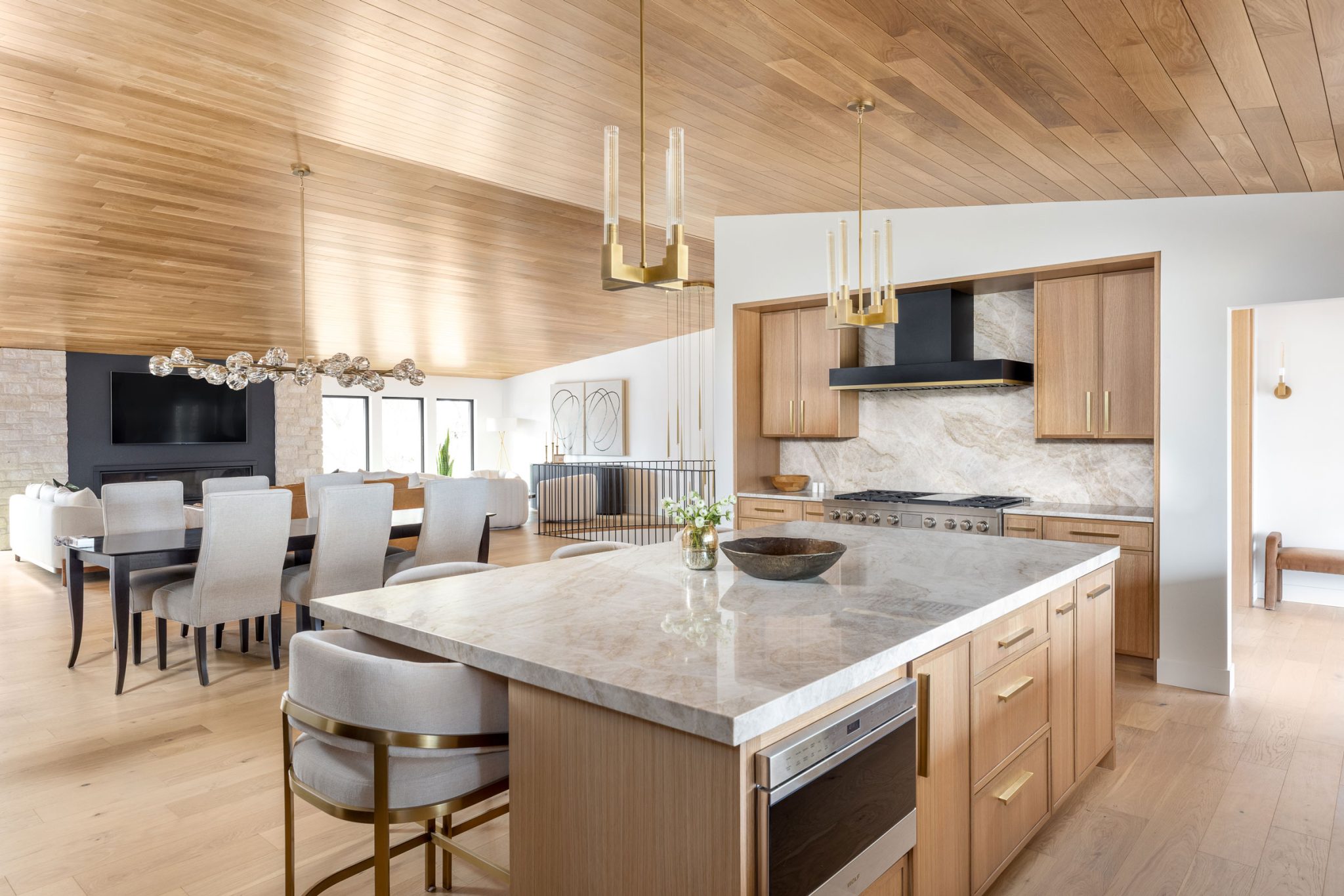 Black Rift Cut White Oak Kitchen