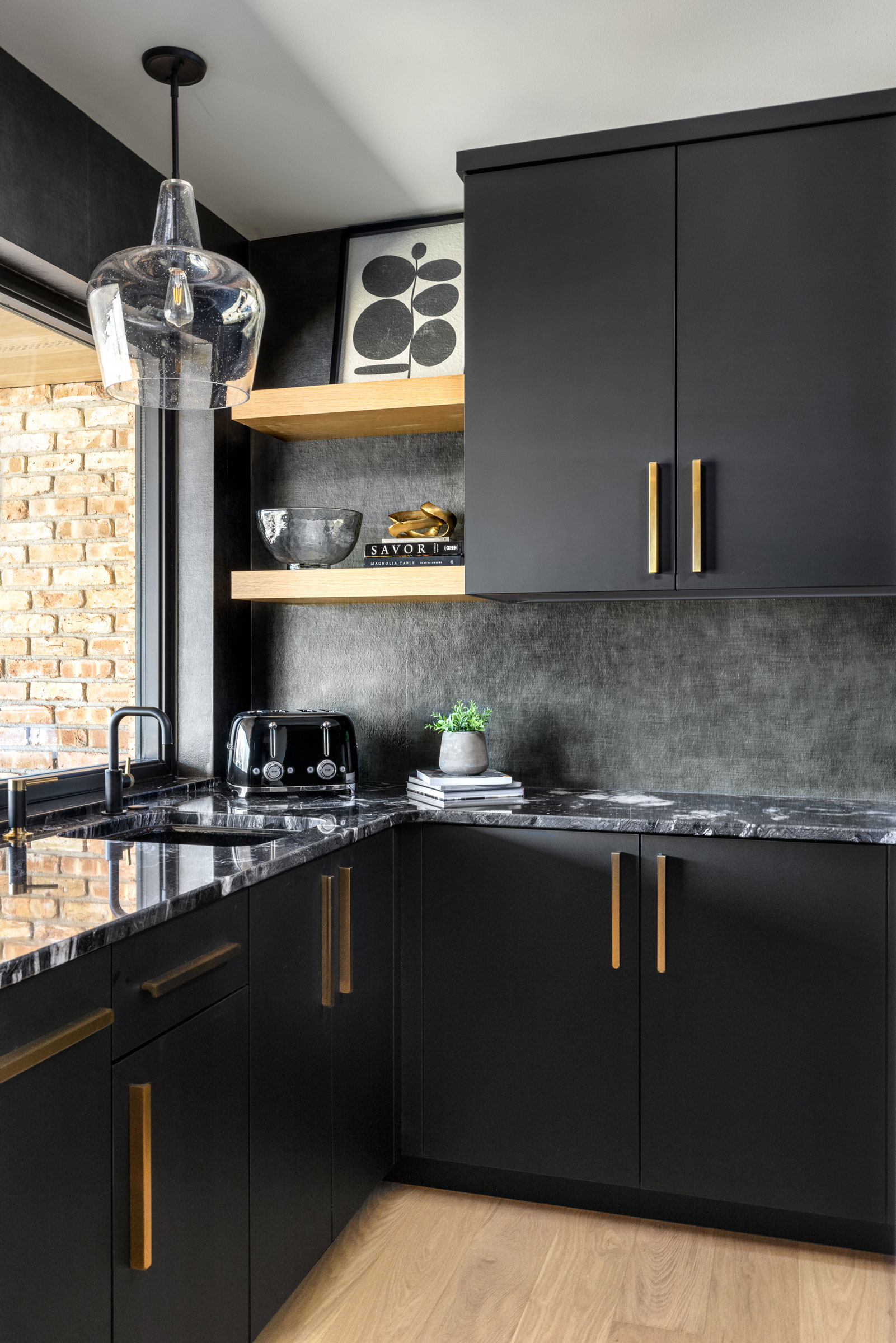 Black Rift Cut White Oak Kitchen