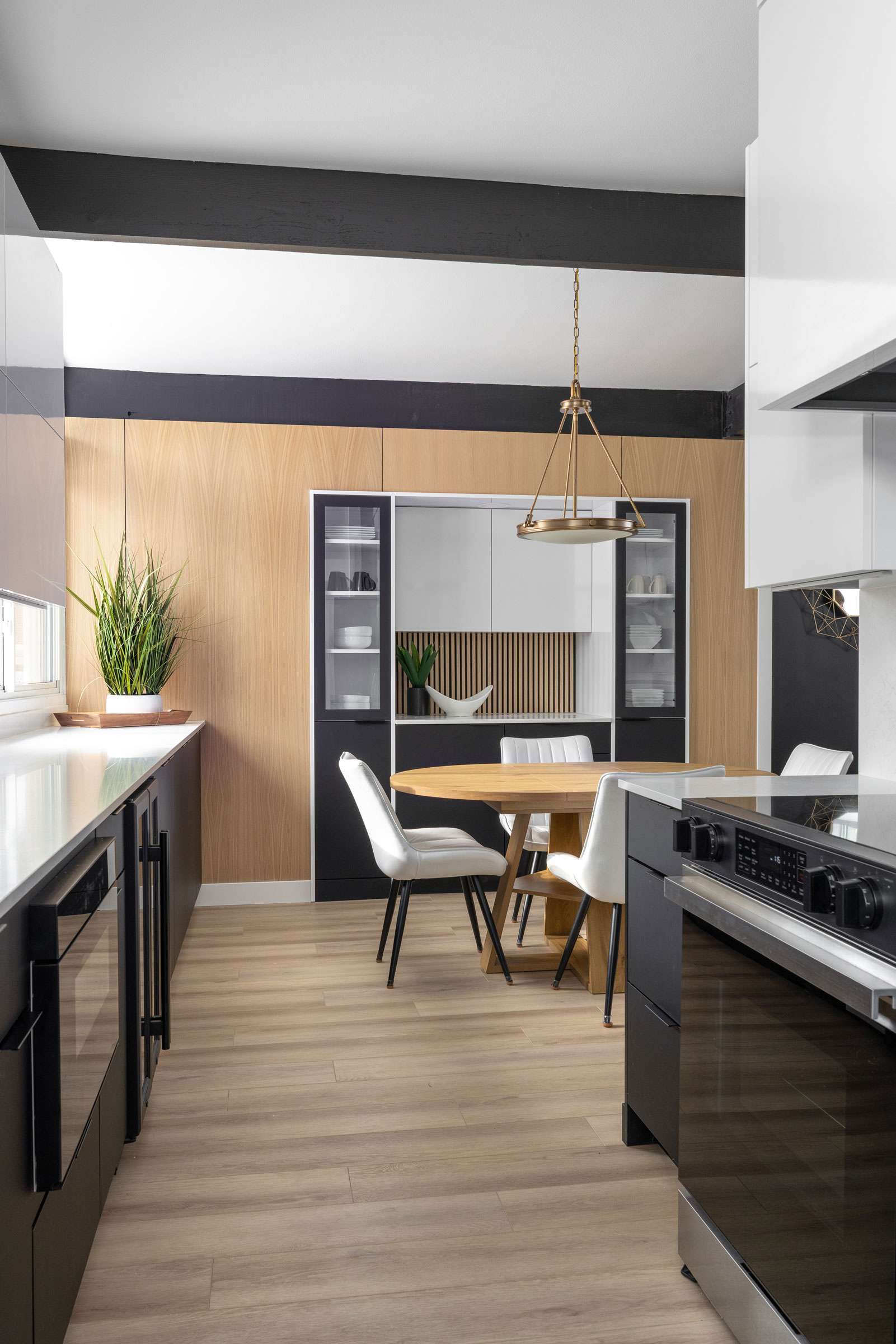 Black White Mid Century Modern Kitchen