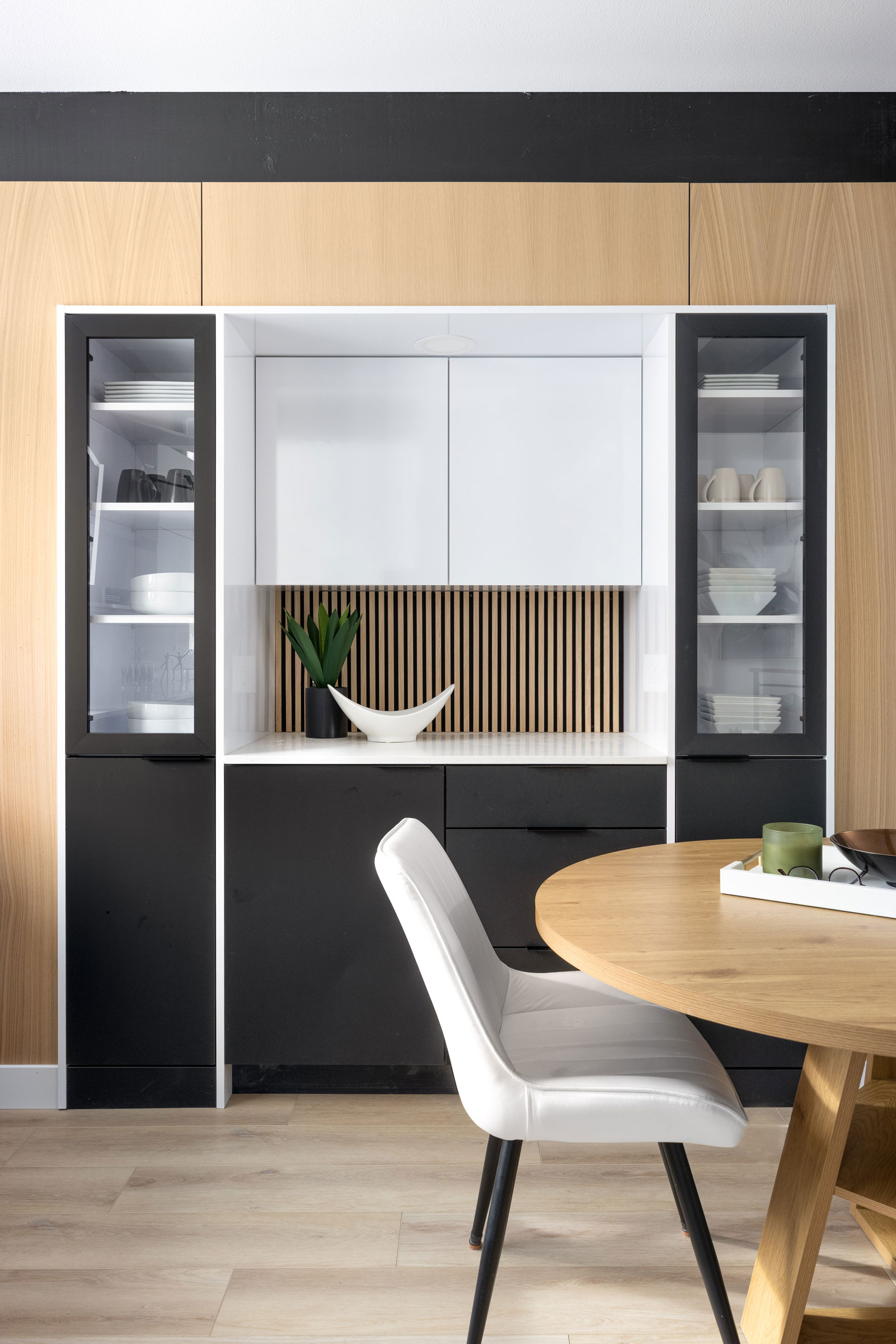 Black White Mid Century Modern Kitchen
