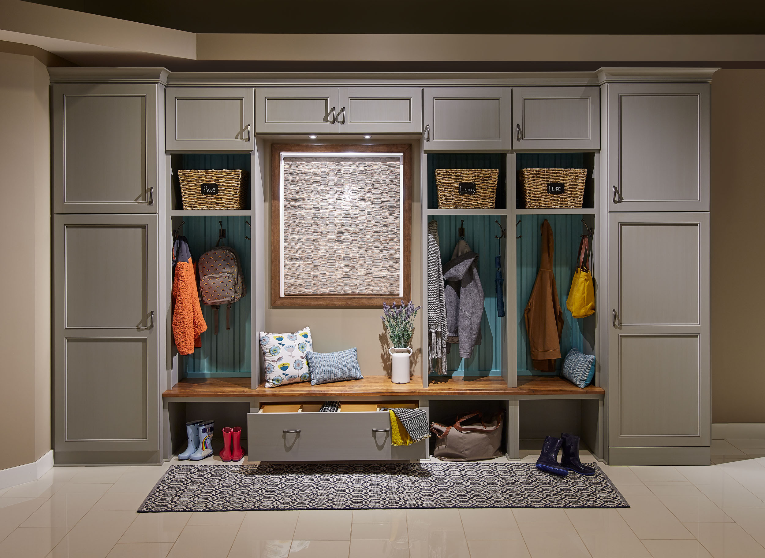 Blue Gray Mudroom
