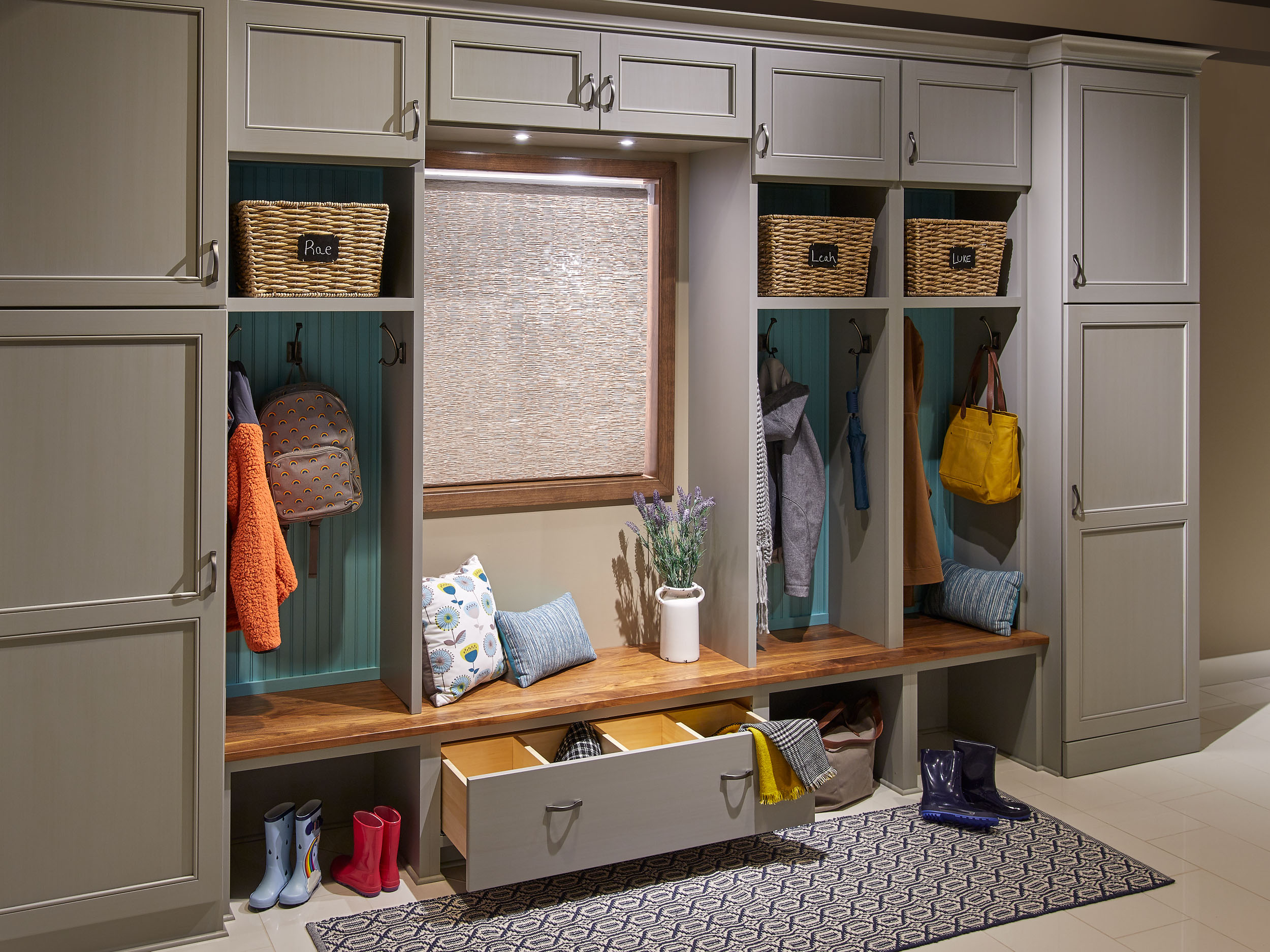Blue Gray Mudroom