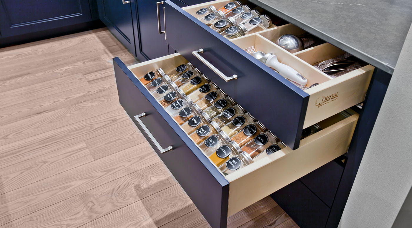 Blue Grey Contemporary Kitchen