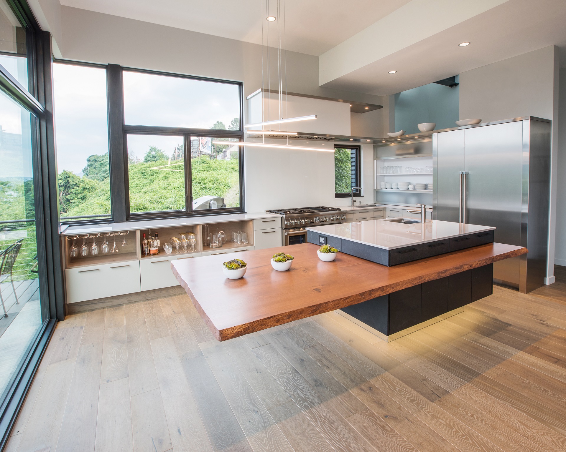 Bridging Rivers Contemporary Kitchen