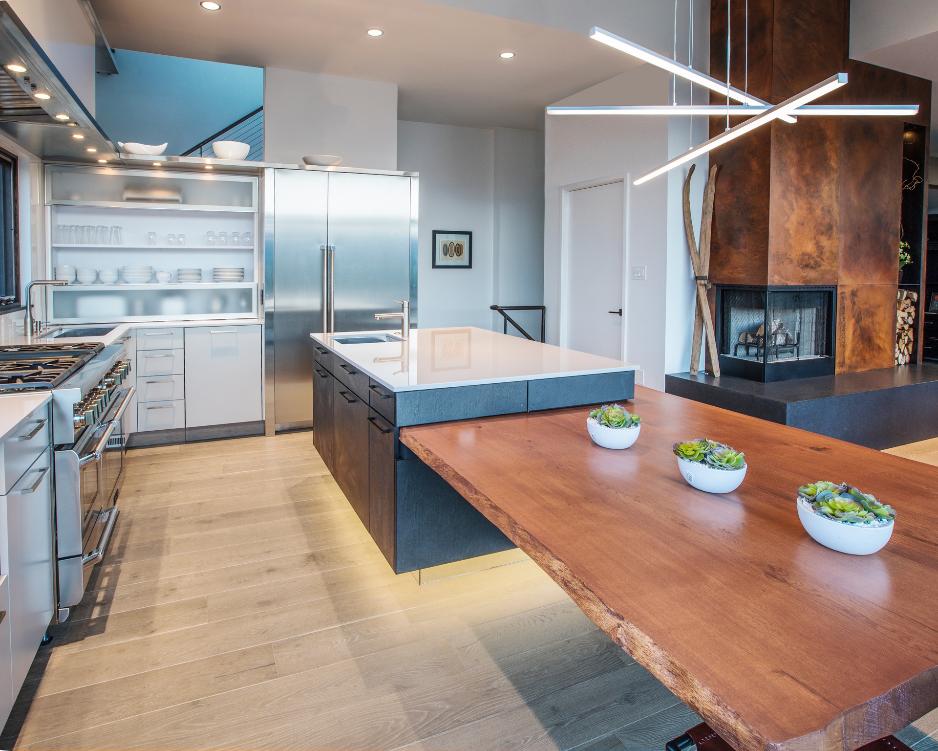 Bridging Rivers Contemporary Kitchen