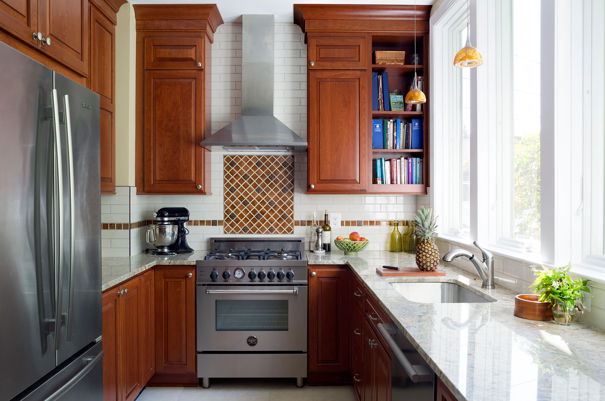 Cherry Kitchen with Medium, Warm-Red Stain