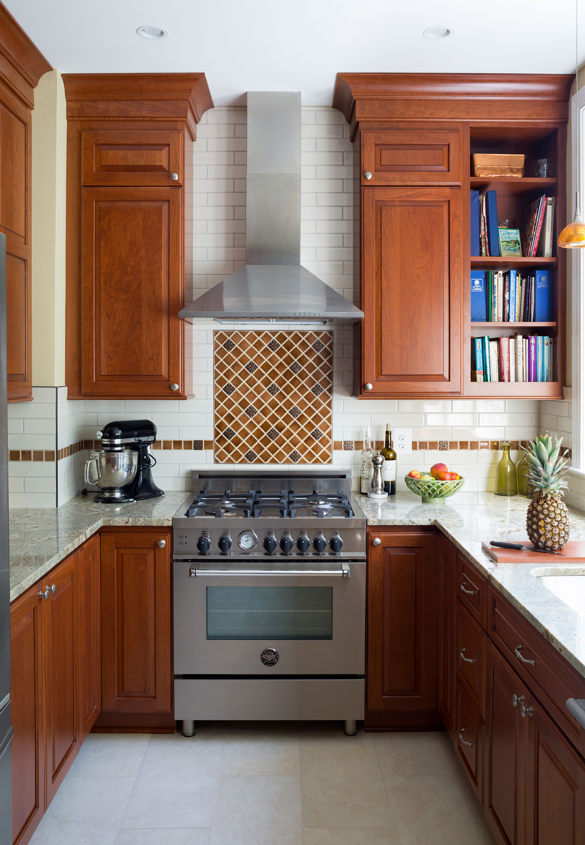 Cherry Kitchen with Medium, Warm-Red Stain