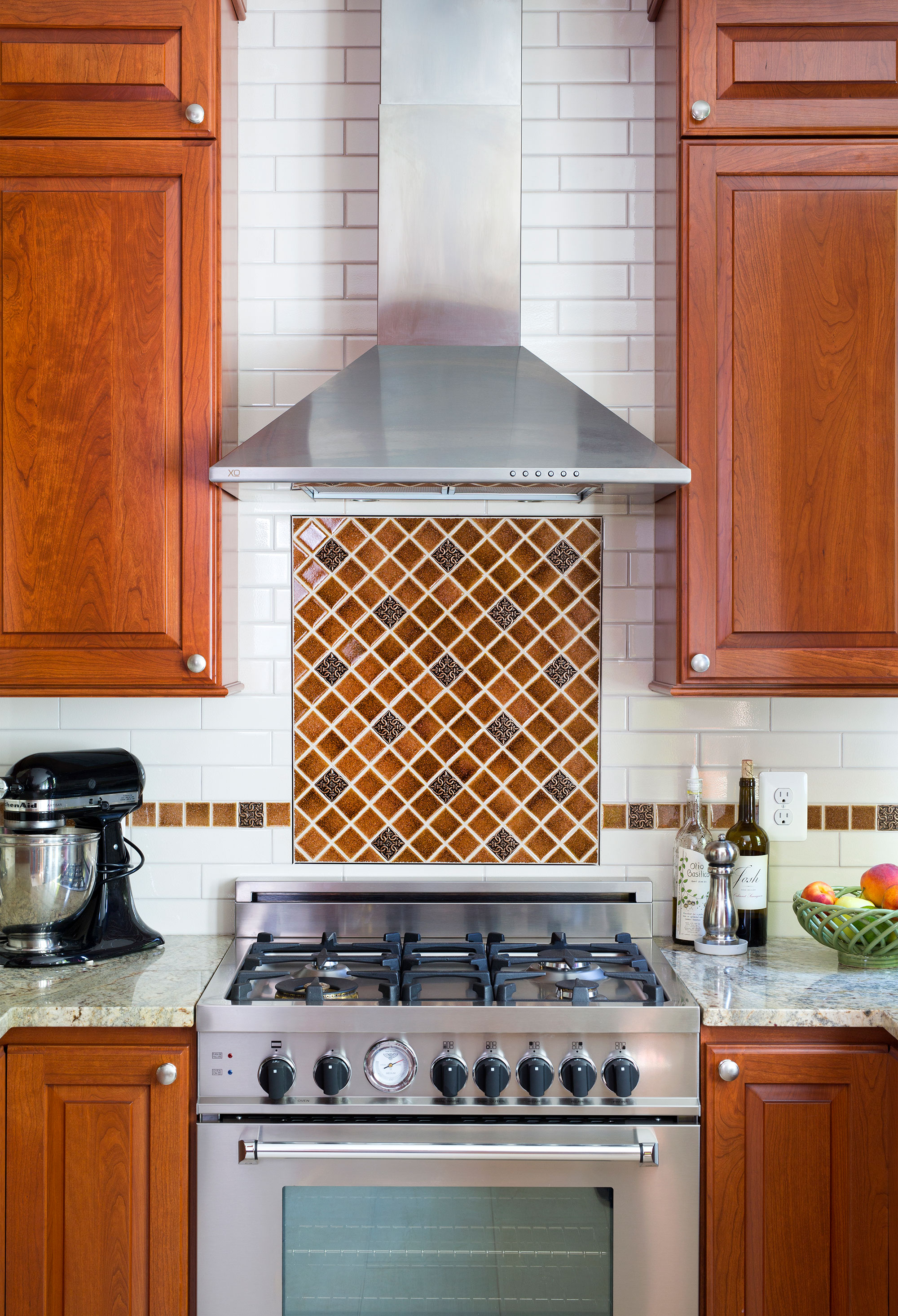 Cherry Kitchen with Medium, Warm-Red Stain