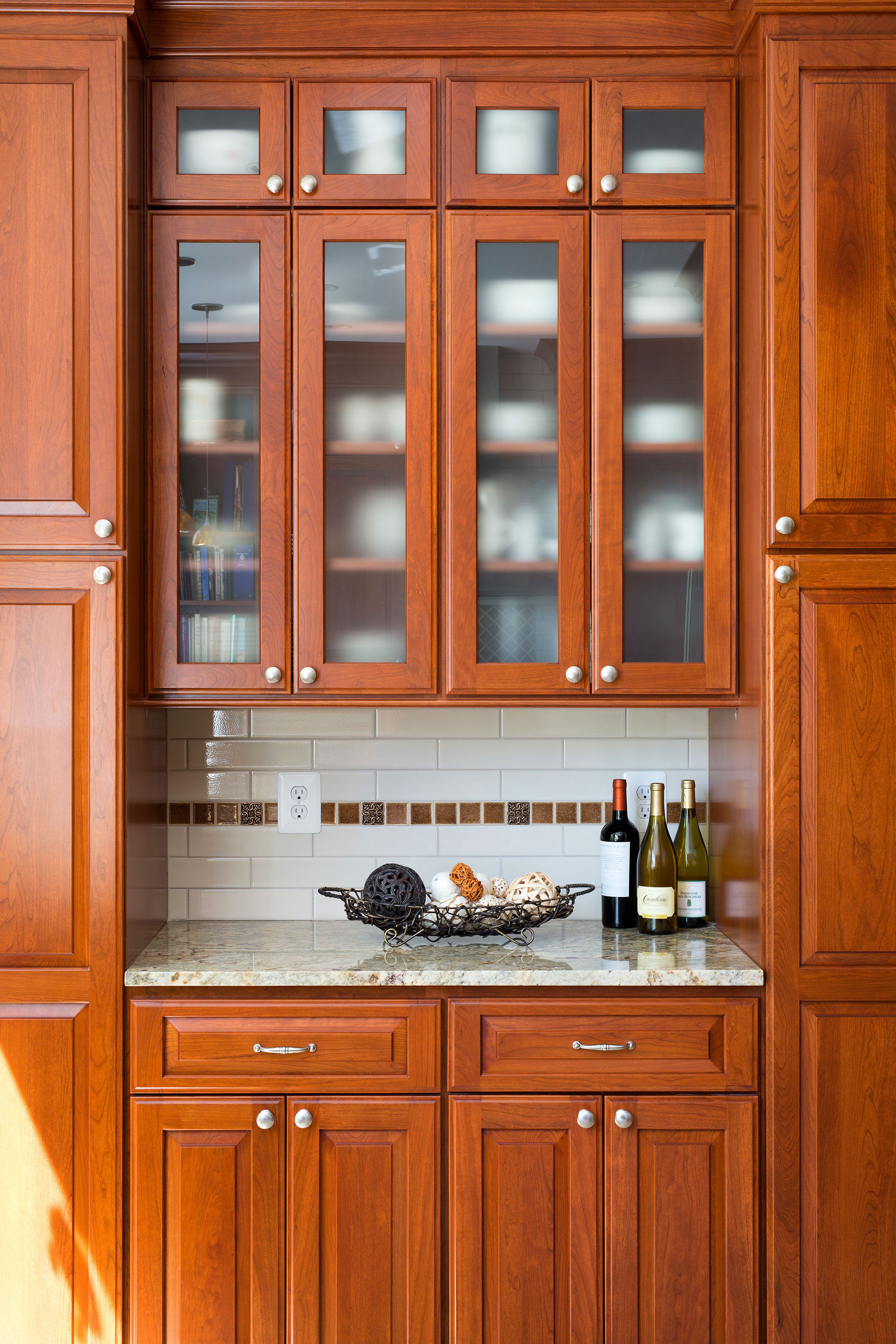 Cherry Kitchen with Medium, Warm-Red Stain