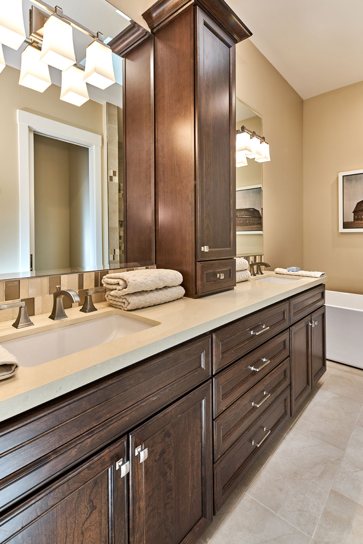 Bathroom Vanity in Chocolate Brown