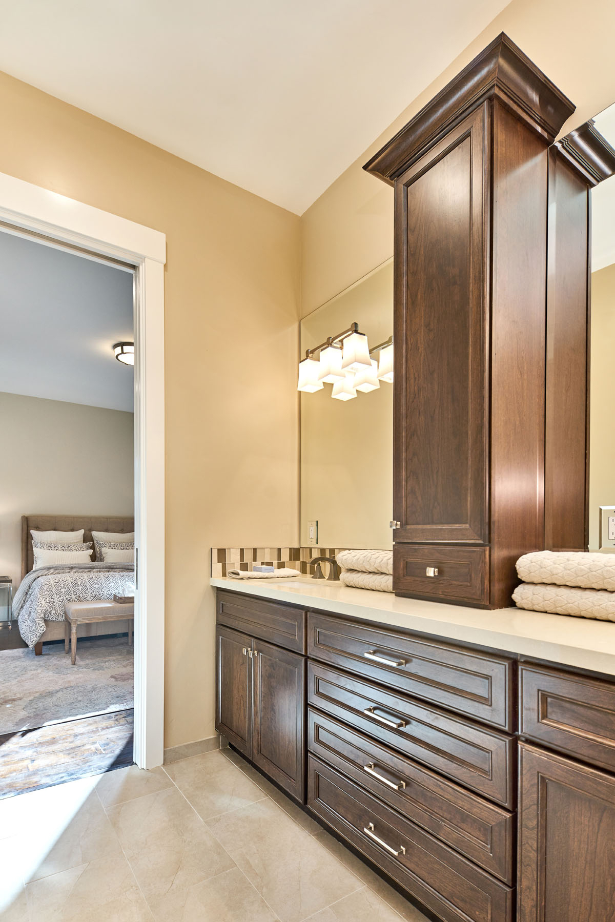 Bathroom Vanity in Chocolate Brown