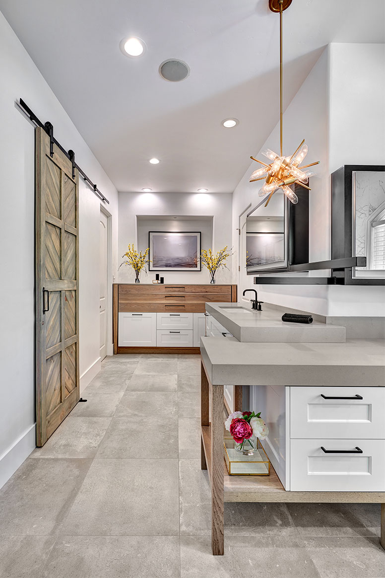 Contemporary His & Her's Bathroom