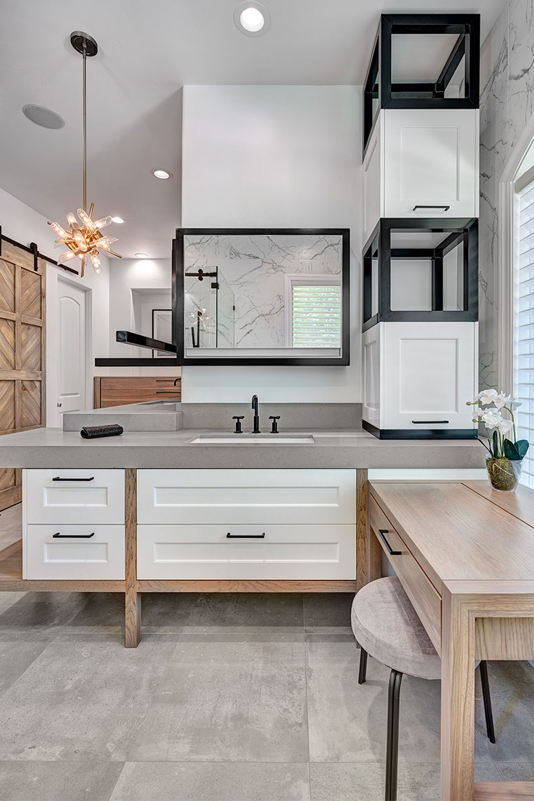 Contemporary His & Her's Bathroom