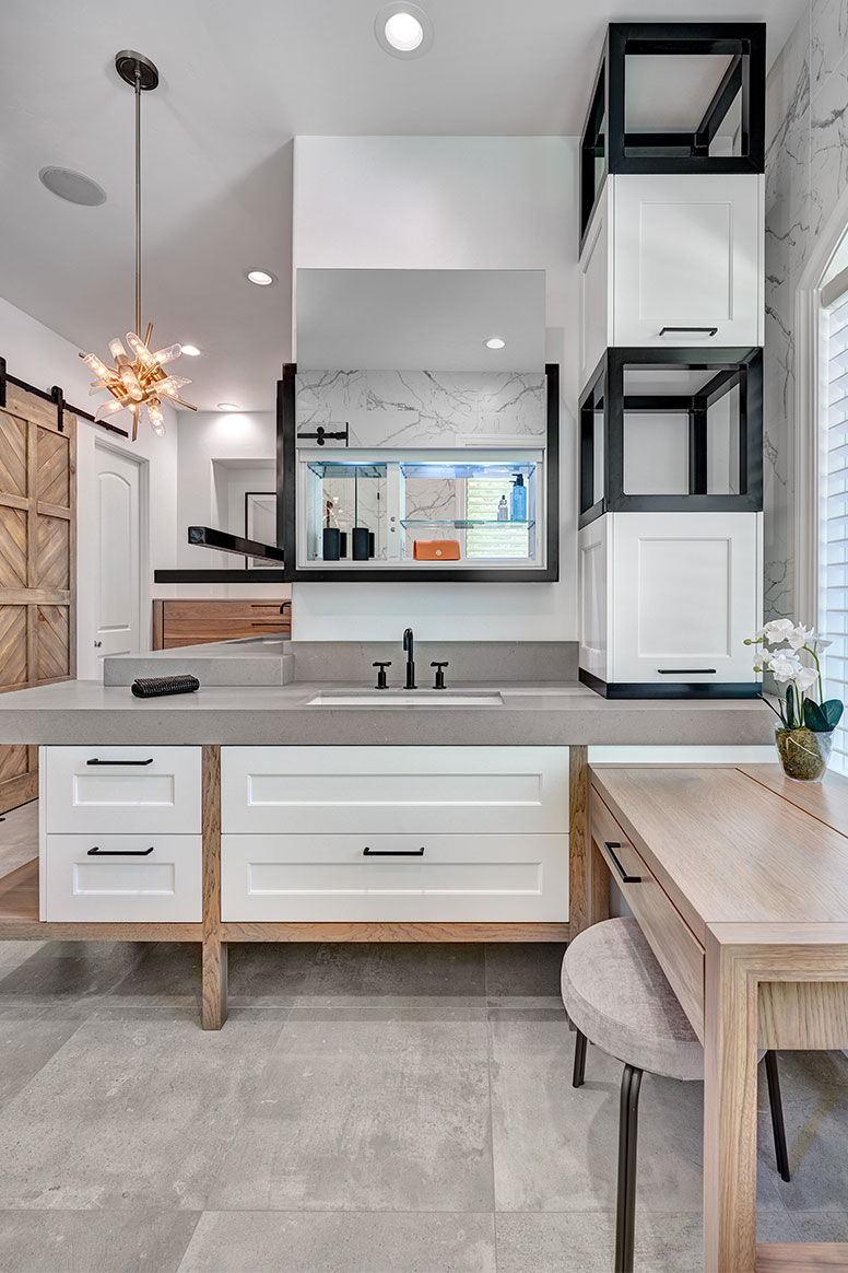 Contemporary His & Her's Bathroom