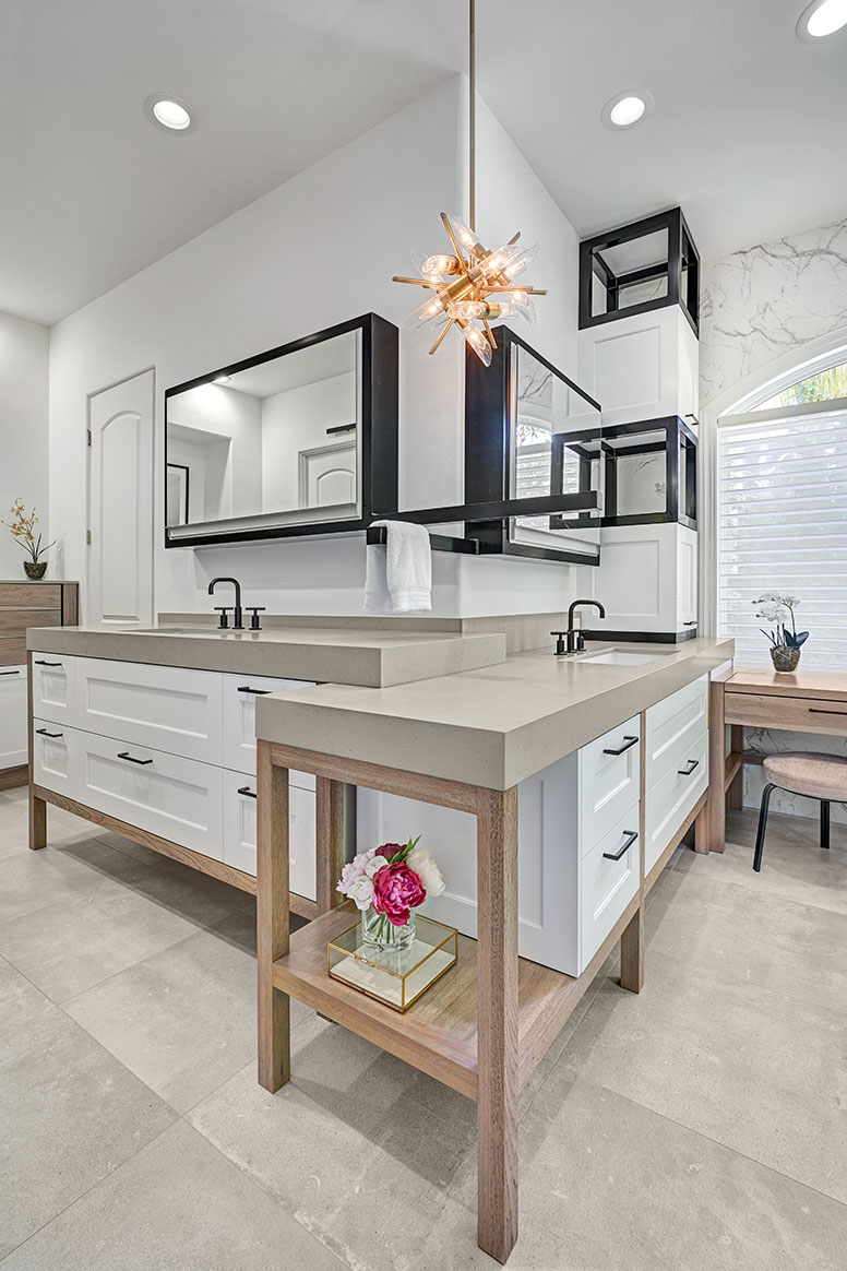 Contemporary His & Her's Bathroom