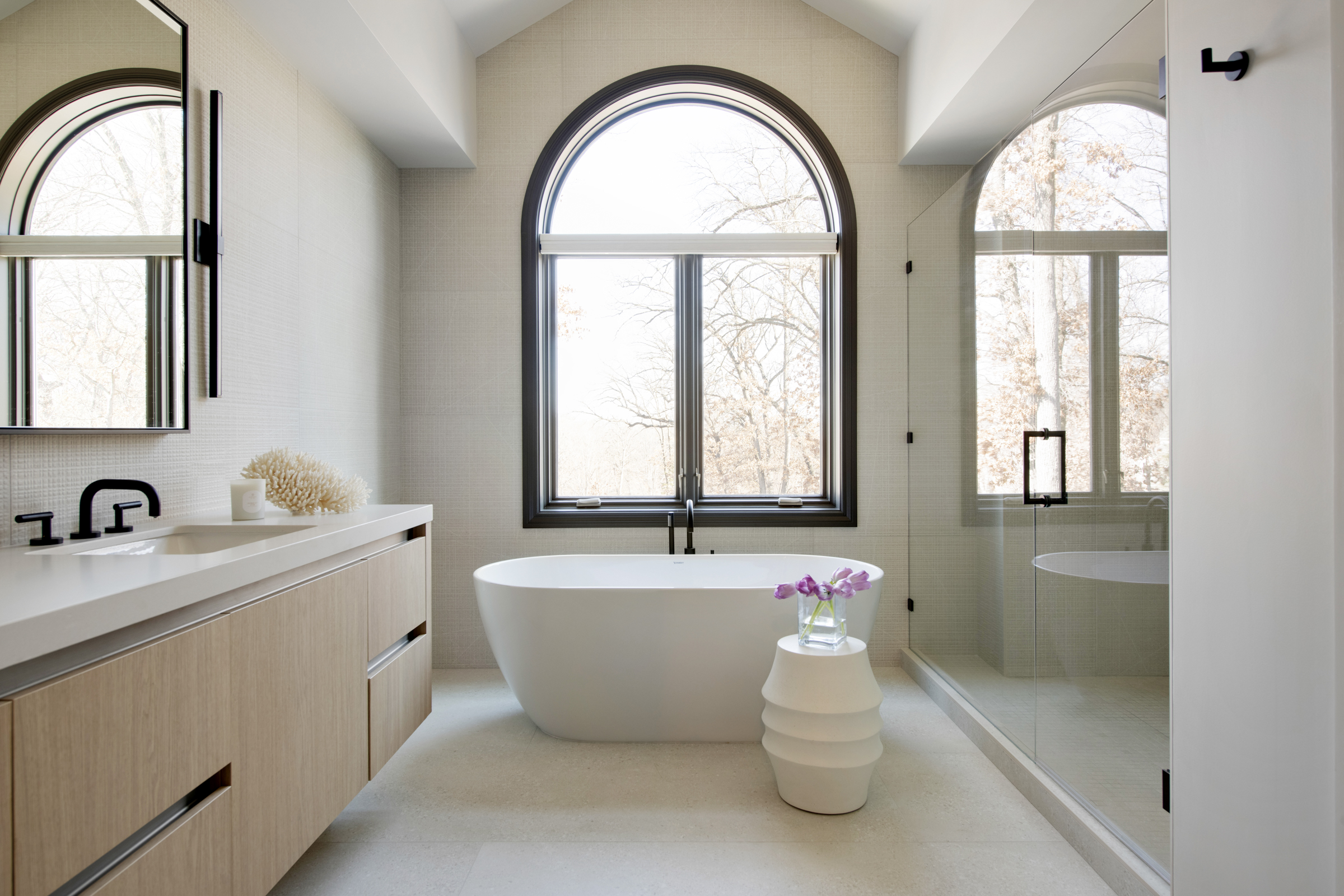 Contemporary Light Oak Vanity