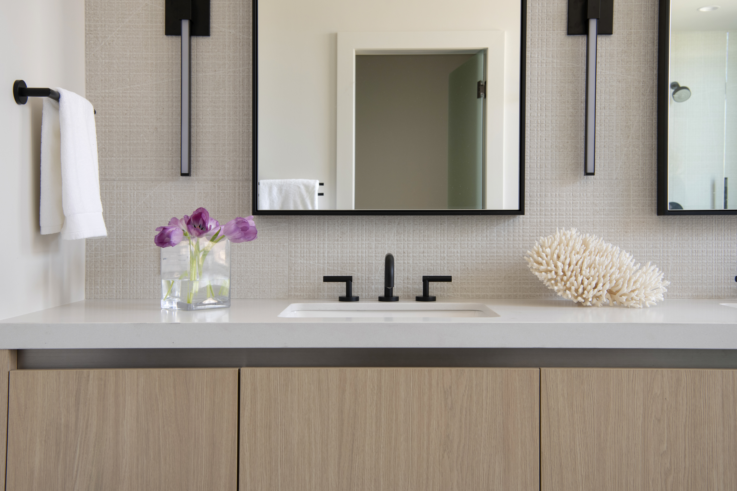 Contemporary Light Oak Vanity