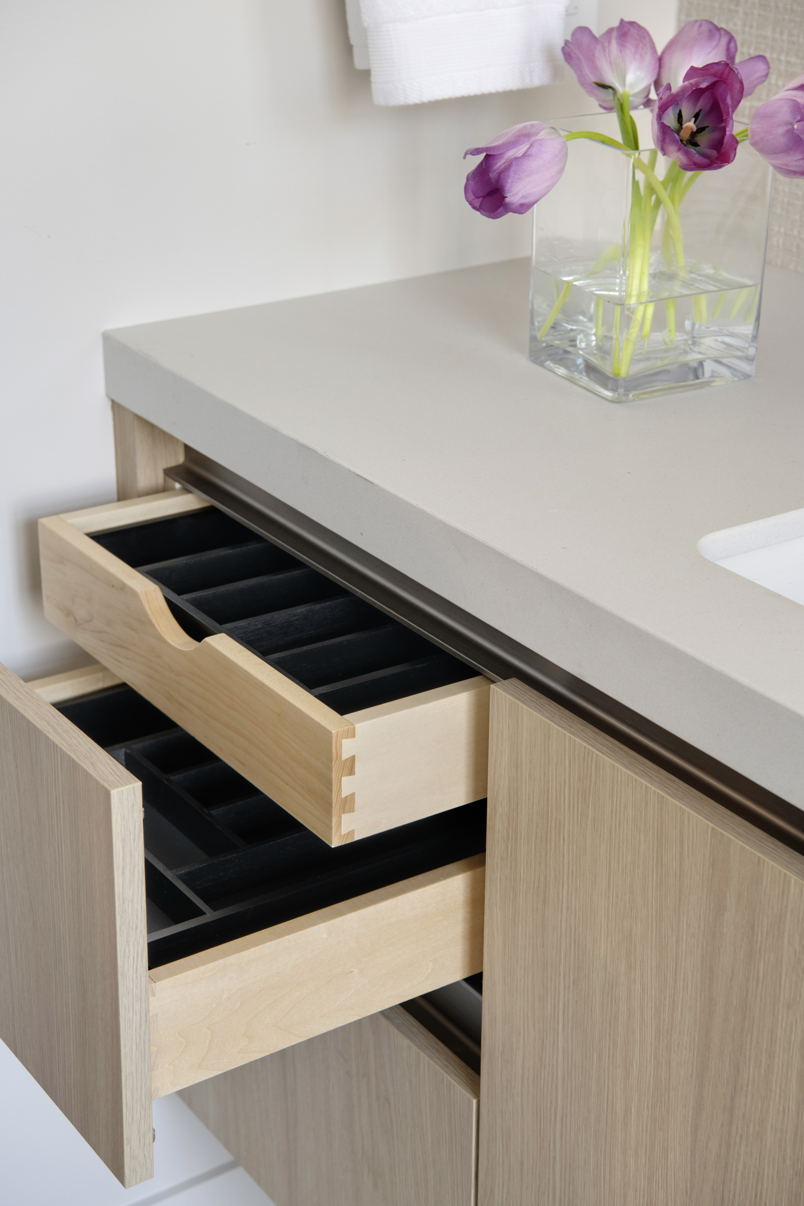 Contemporary Light Oak Vanity