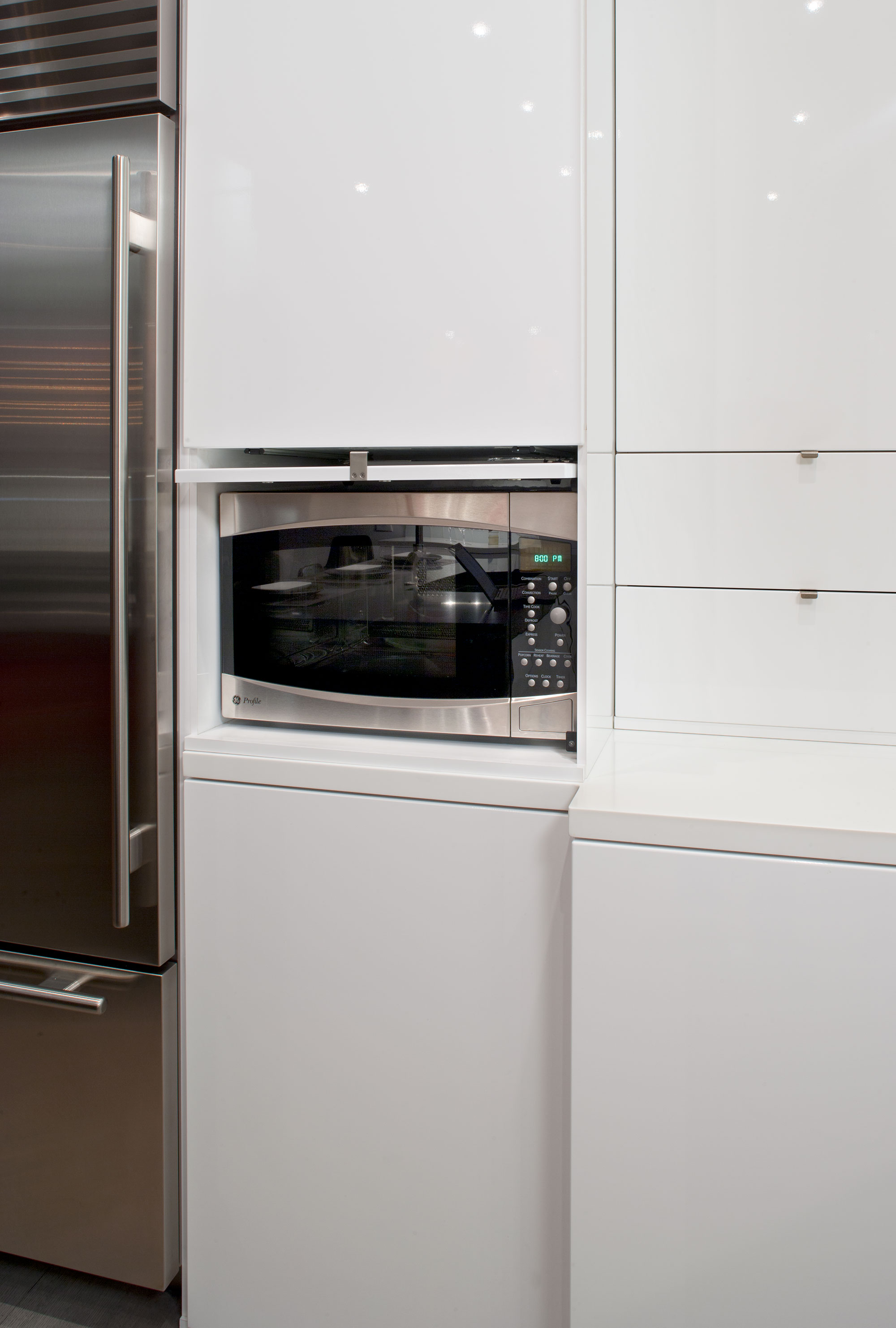 Contemporary Loft Style White Kitchen