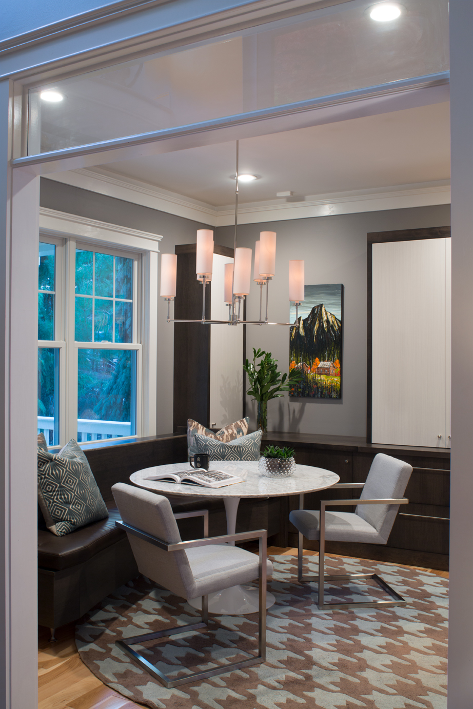 Contemporary Rustic Cabinets with a Dark Finish