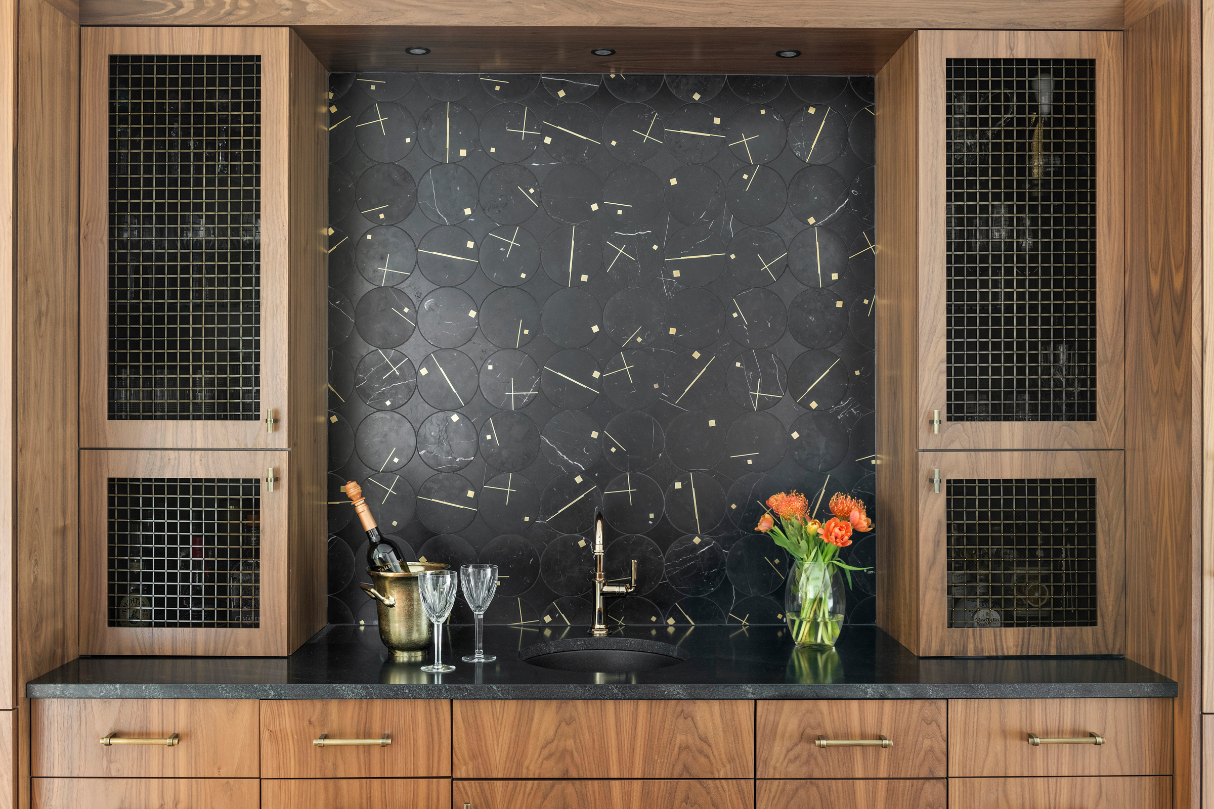 Contemporary Walnut Bar