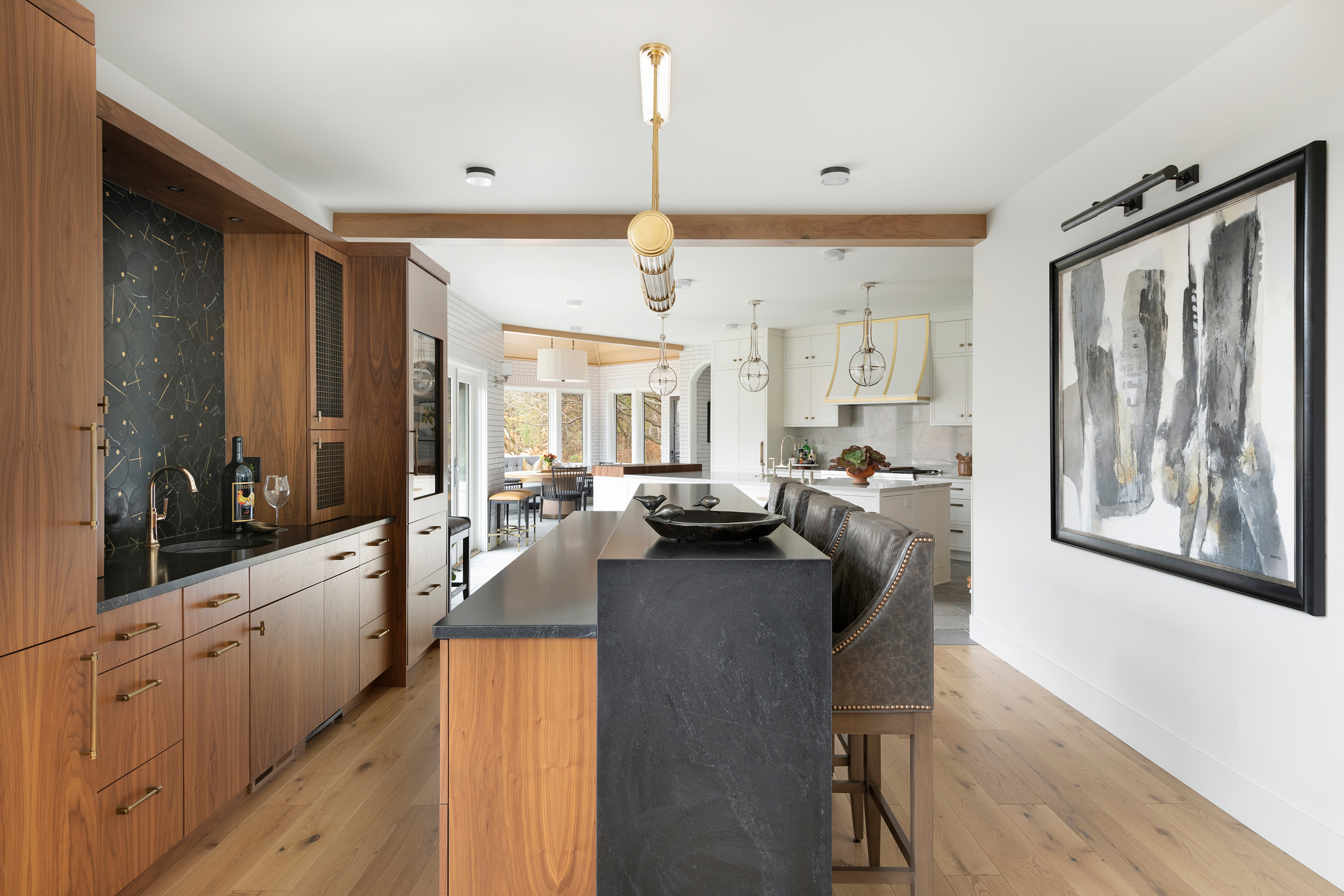 Contemporary Walnut Bar