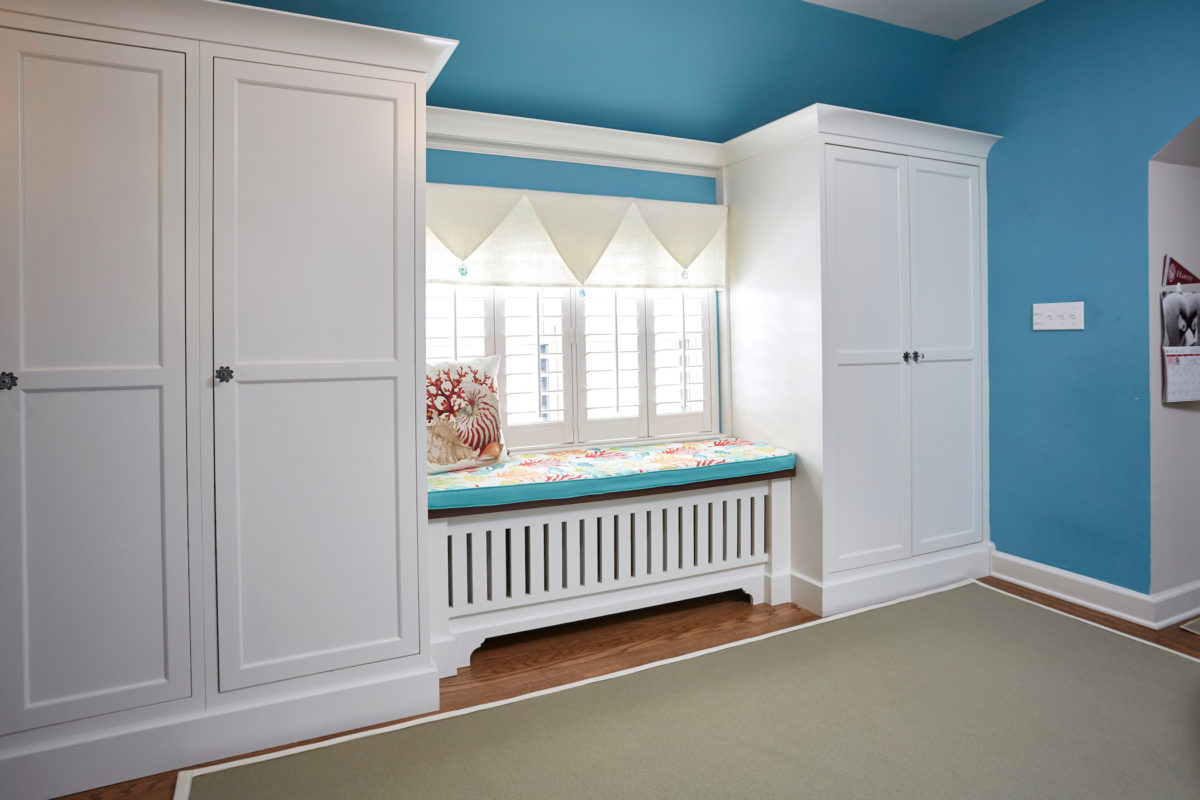 Custom Office Cabinetry with a Frosty White Finish