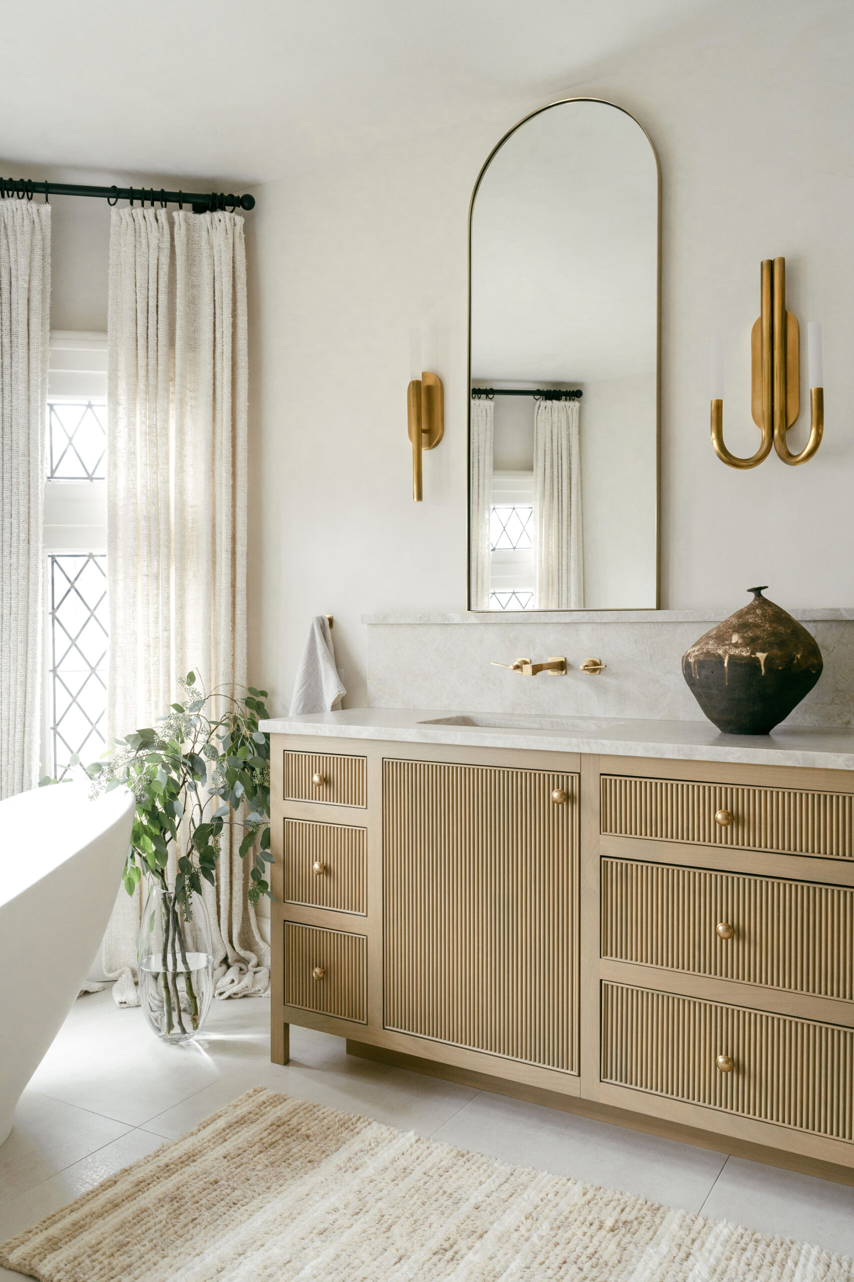 Custom Reeded Vanity