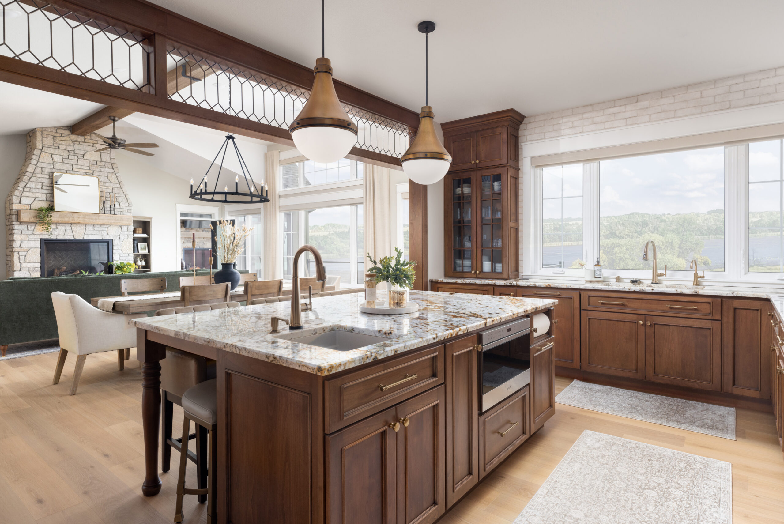 Custom Traditional Stained Alder Kitchen