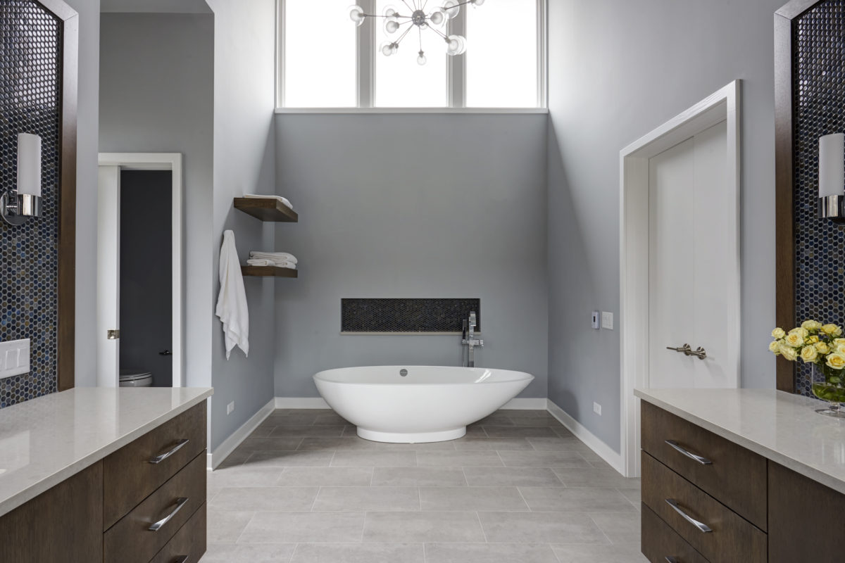 Dark Brown Contemporary Bathroom Cabinets