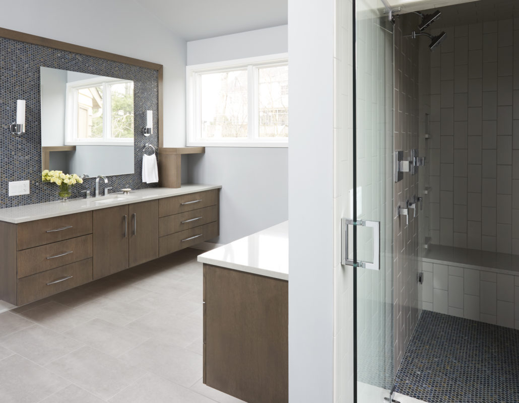 Dark Brown Contemporary Bathroom Cabinets