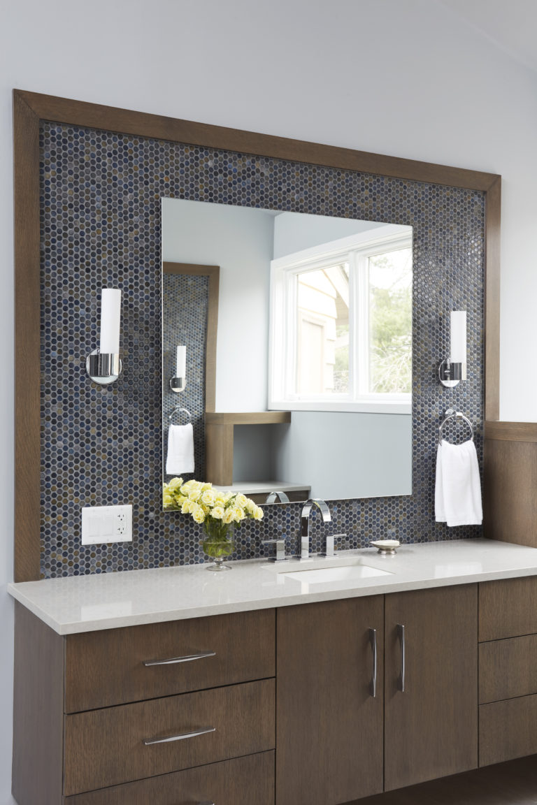 Dark Brown Contemporary Bathroom Cabinets
