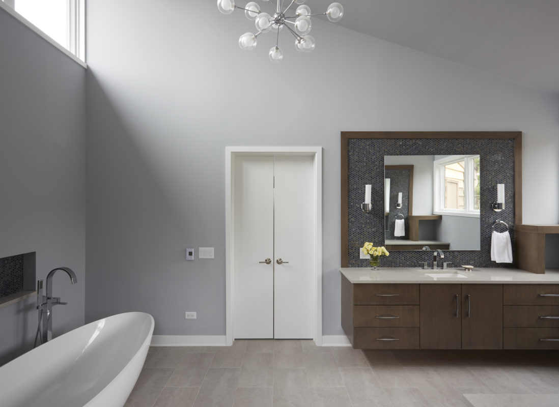 Dark Brown Contemporary Bathroom Cabinets