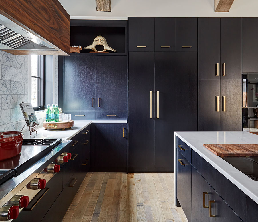 Ebony and Walnut Contemporary Kitchen