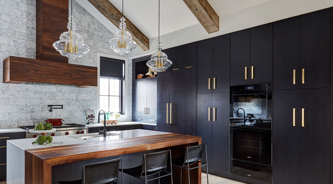 Ebony Walnut Contemporary Kitchen
