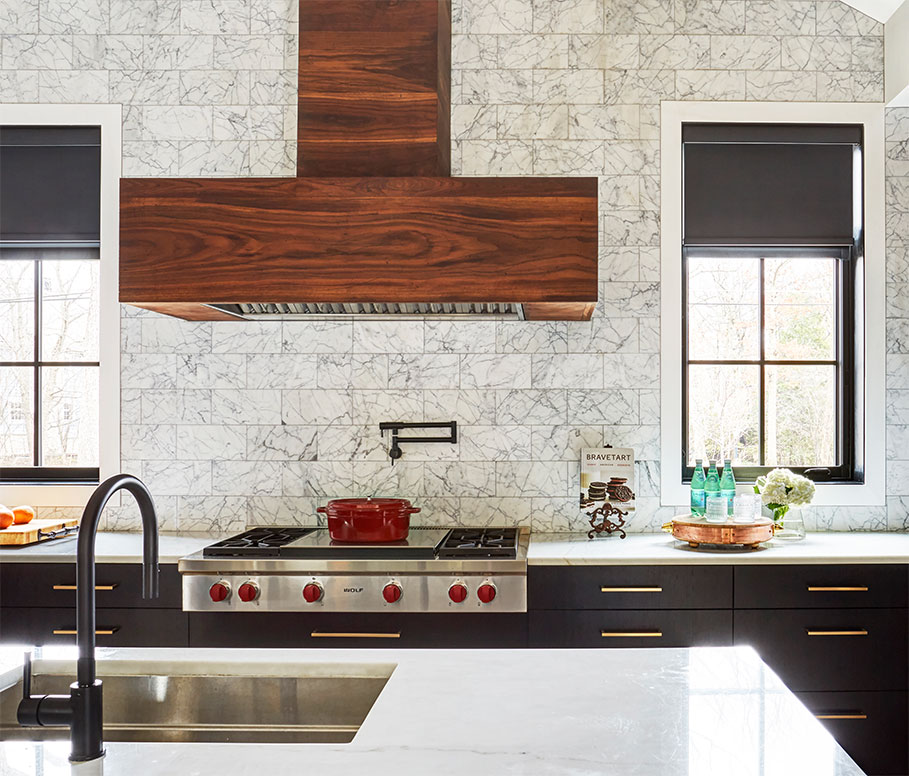 Ebony and Walnut Contemporary Kitchen