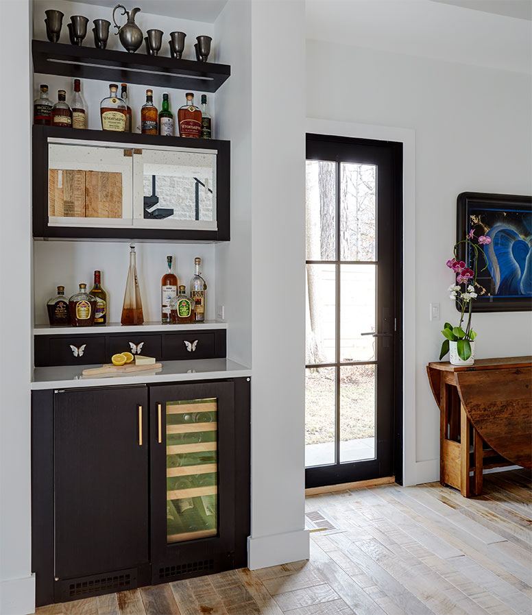 Ebony and Walnut Contemporary Kitchen