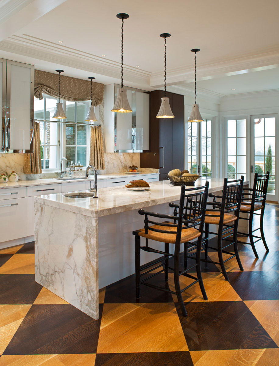 Eclectic Transitional White Gloss with Wenge Kitchen
